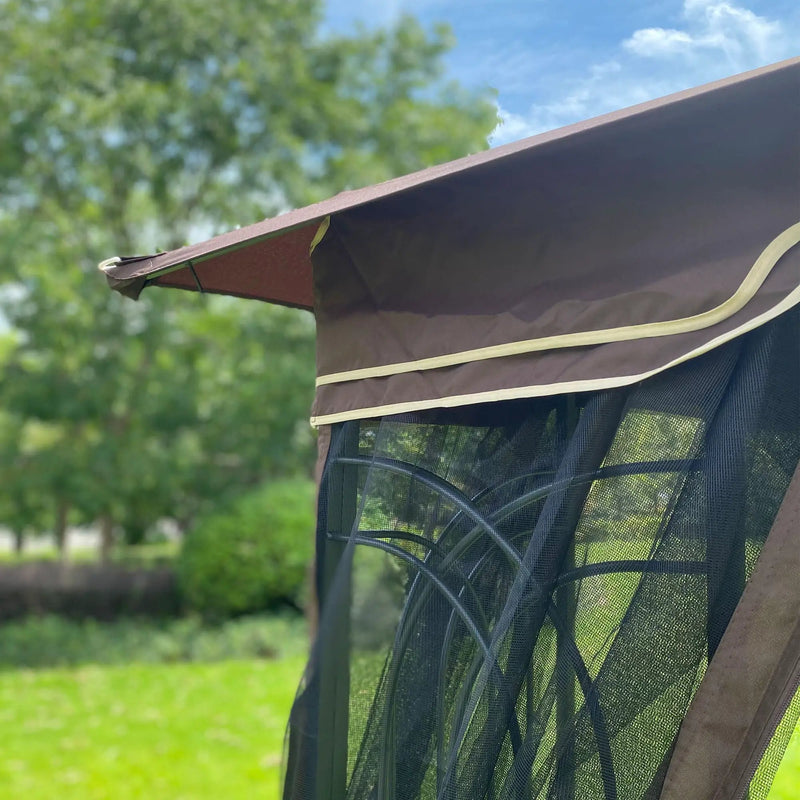 Patio Double Roof Gazebo Replacement Canopy Top Fabric by Unique Piece Furniture