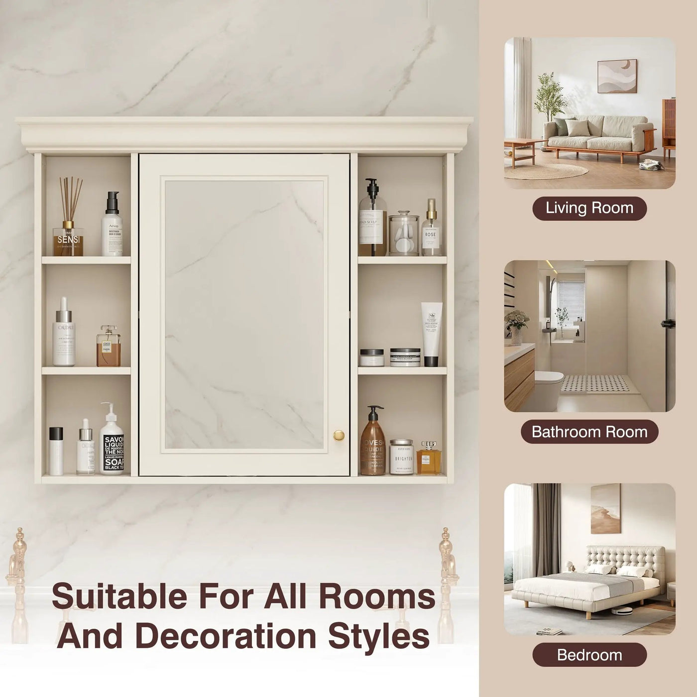 Wall Mounted Bathroom Storage Cabinet With Mirror Door by HouseOfZazla