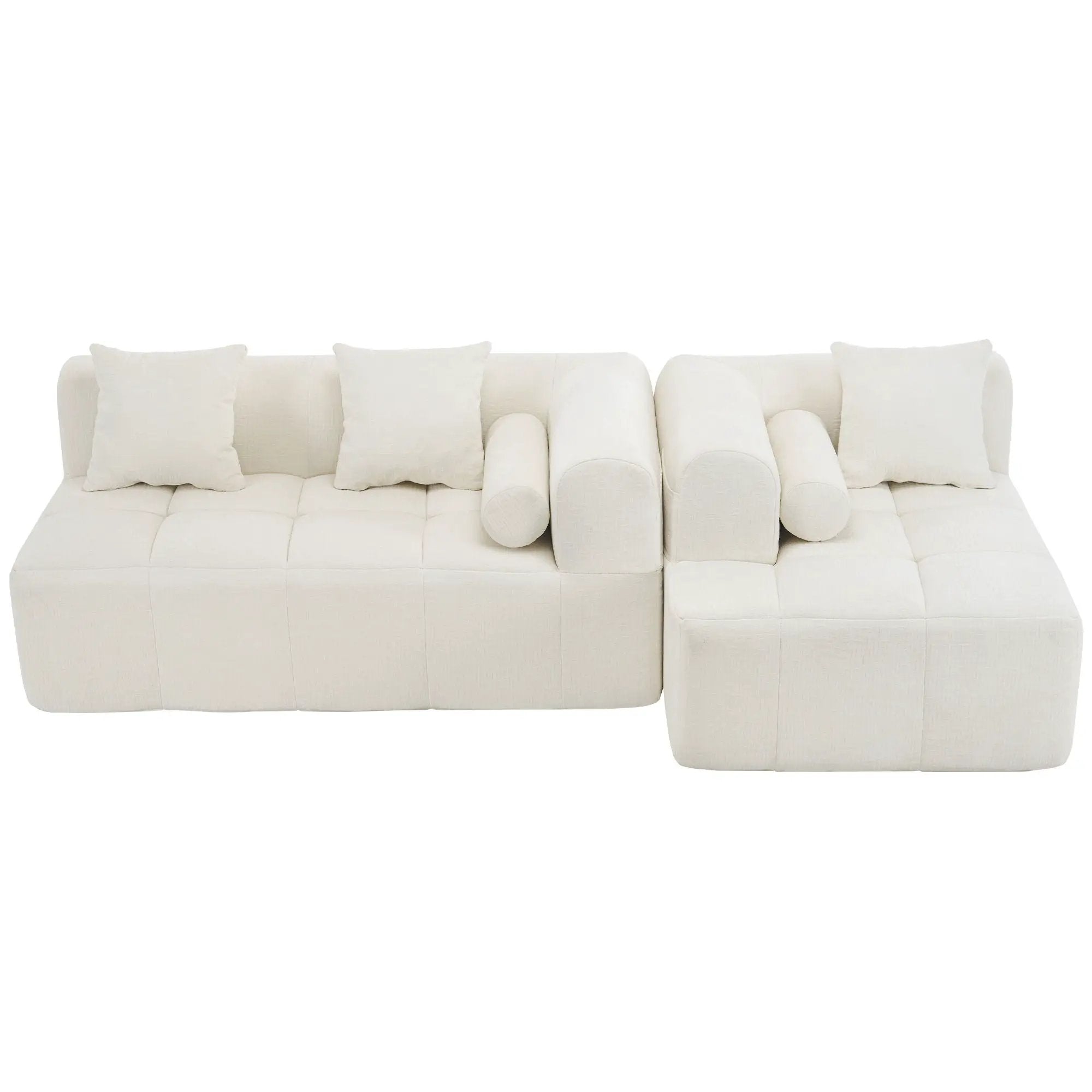Sectional Free Combined Sofa With 2 Side Pockets