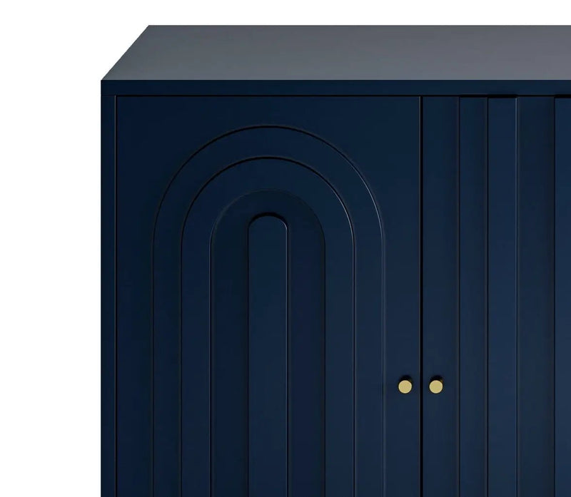 Modern Lacquered 4 Door Cabinet Sideboard Buffet Server Cabinet Storage Cabinet, For Living Room, Entryway, Hallway, Office, Kitchen And Dining Room by Unique Piece Furniture