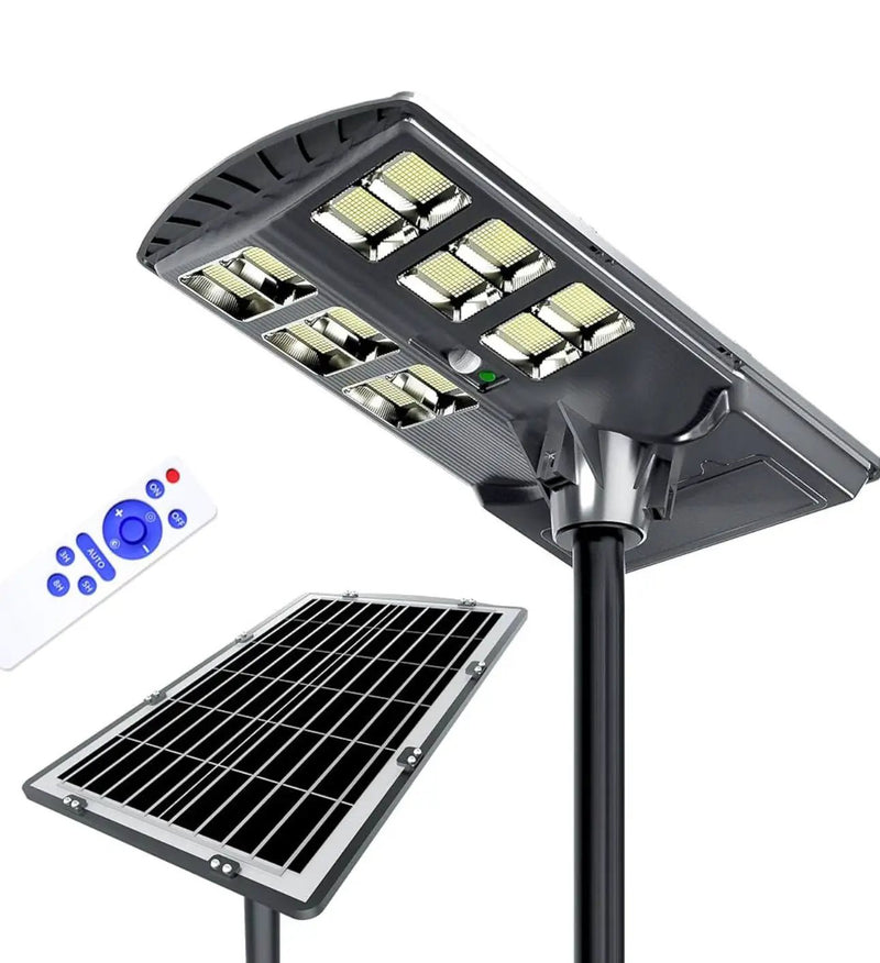 2600W Solar Street Lights Outdoor,Solar Security Flood Lights 42000lumens 6500K Dusk to Dawn Without Motion Sensor IP66 Waterproof for Parking Lot,Stadium,Garden,Yard,Basketball by Outdoor Solar Outlet