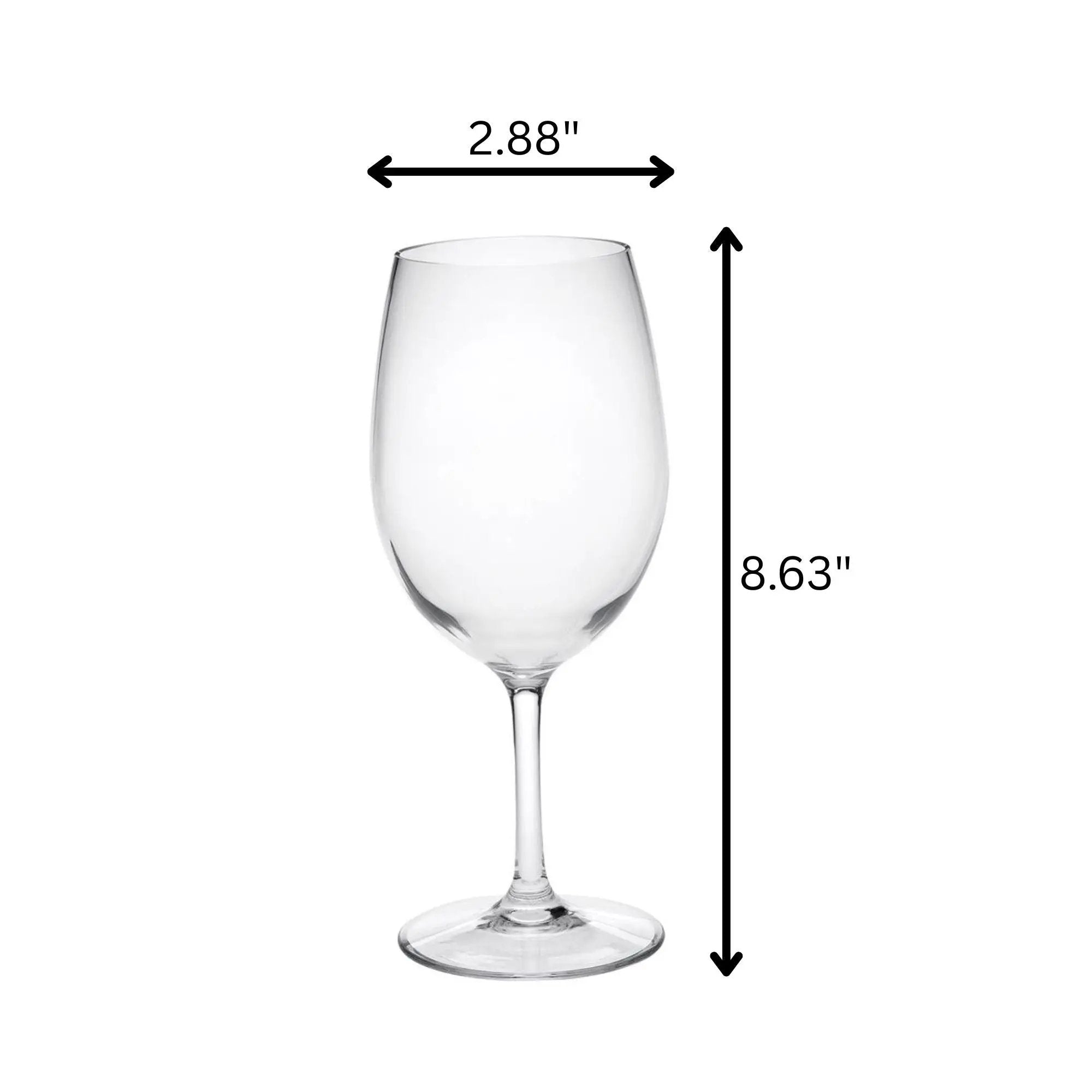 Leadingware Unbreakable Tritan Wine Glass (Set of 4), 20Oz, Bpa Free - Clear by HouseOfZazla