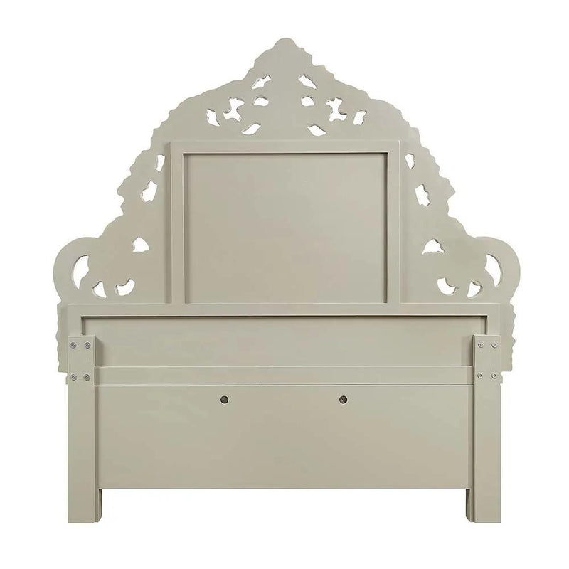 Sorina - Eastern King Bed - Synthetic Leather & Antique Gold by Unique Piece Furniture