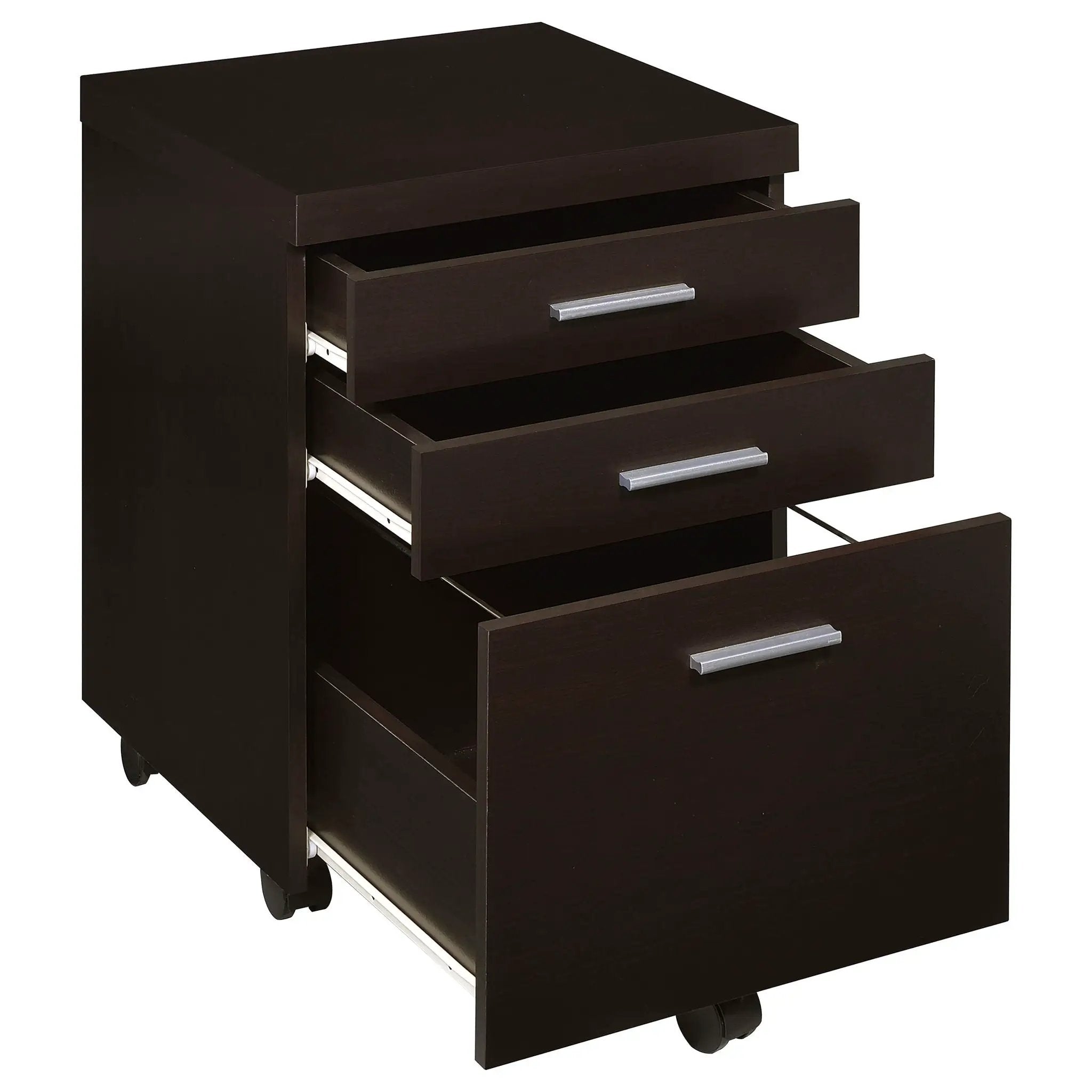 Skylar 3-drawer Home Office Mobile File Cabinet Cappuccino by Unique Piece Furniture