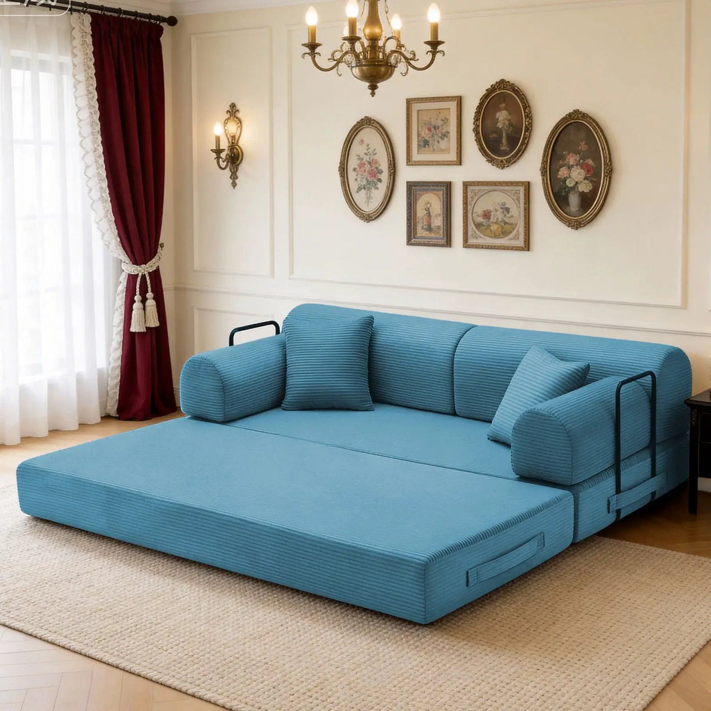 Convertible Sleeper Sofa Bed, Floor Lounge Couch For Living Room by HouseOfZazla