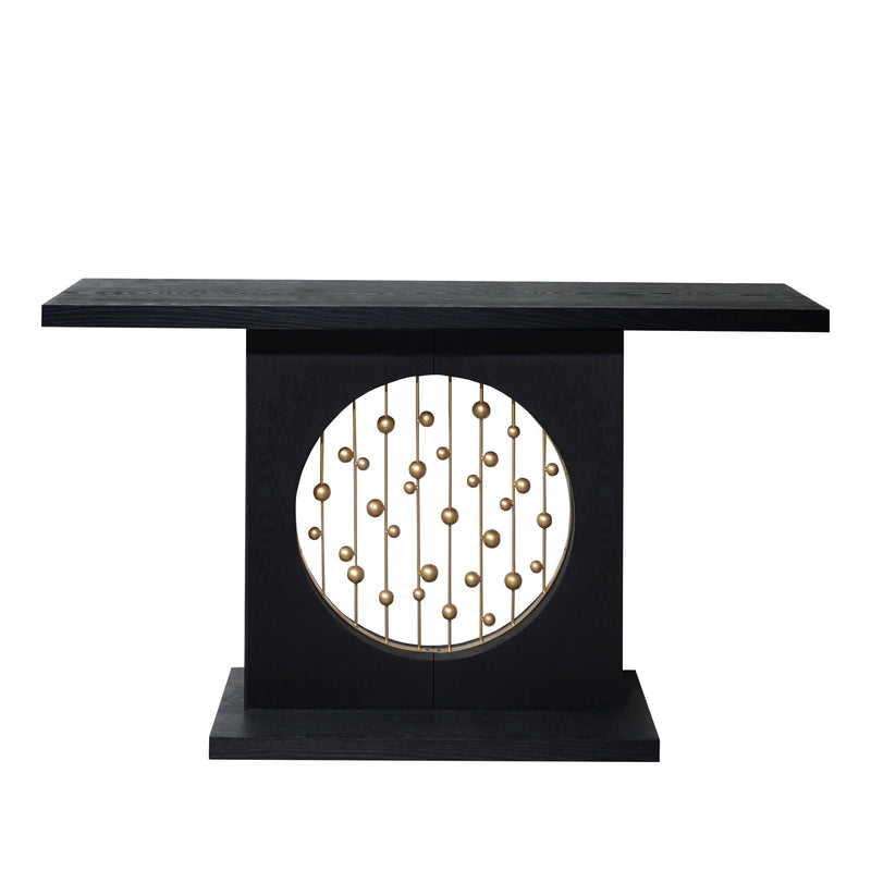 Console Table with Circular Art Decor for Living Room - Multi, photo 2 of 14