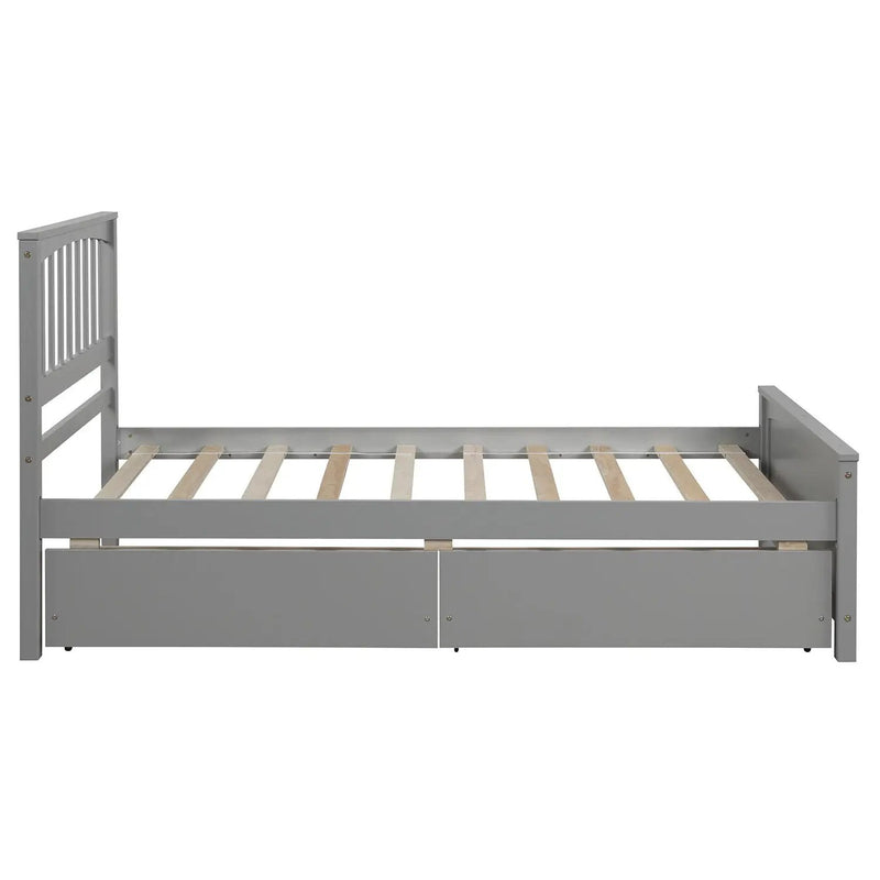 Platform Bed With Two Drawers by Unique Piece Furniture