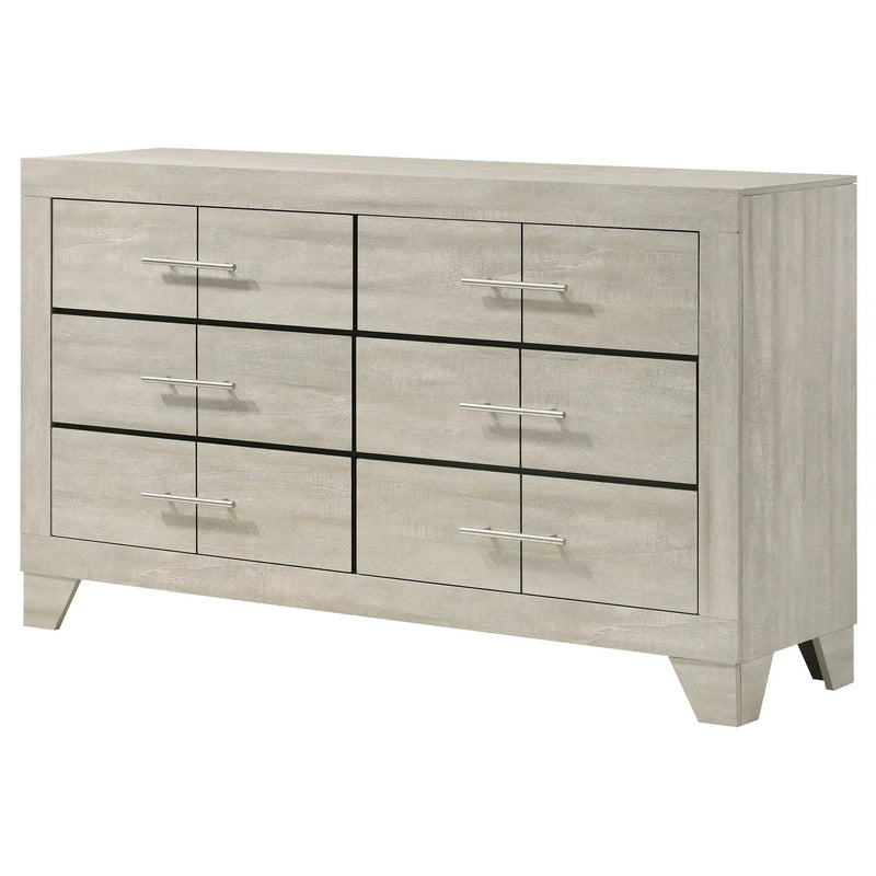 Trenton 6-drawer Bedroom Dresser Rustic Cream by Unique Piece Furniture