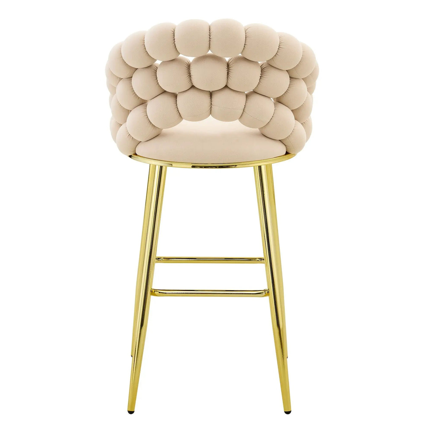 Bubble, Ball Chain Tufted Bar Chairs For Kitchen Island & Home Bar (Set of 2) by HouseOfZazla