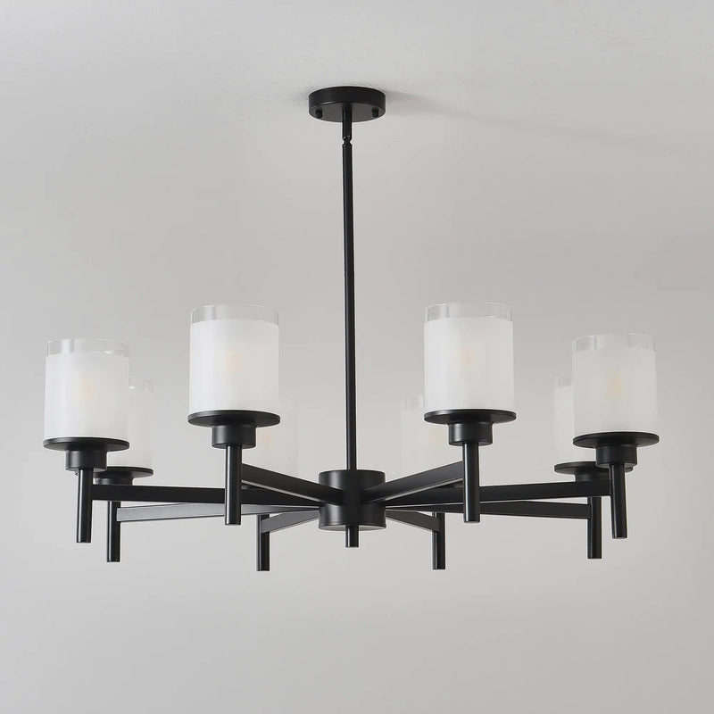 8-Light Frosted Glass Farmhouse Chandelier by HouseOfZazla