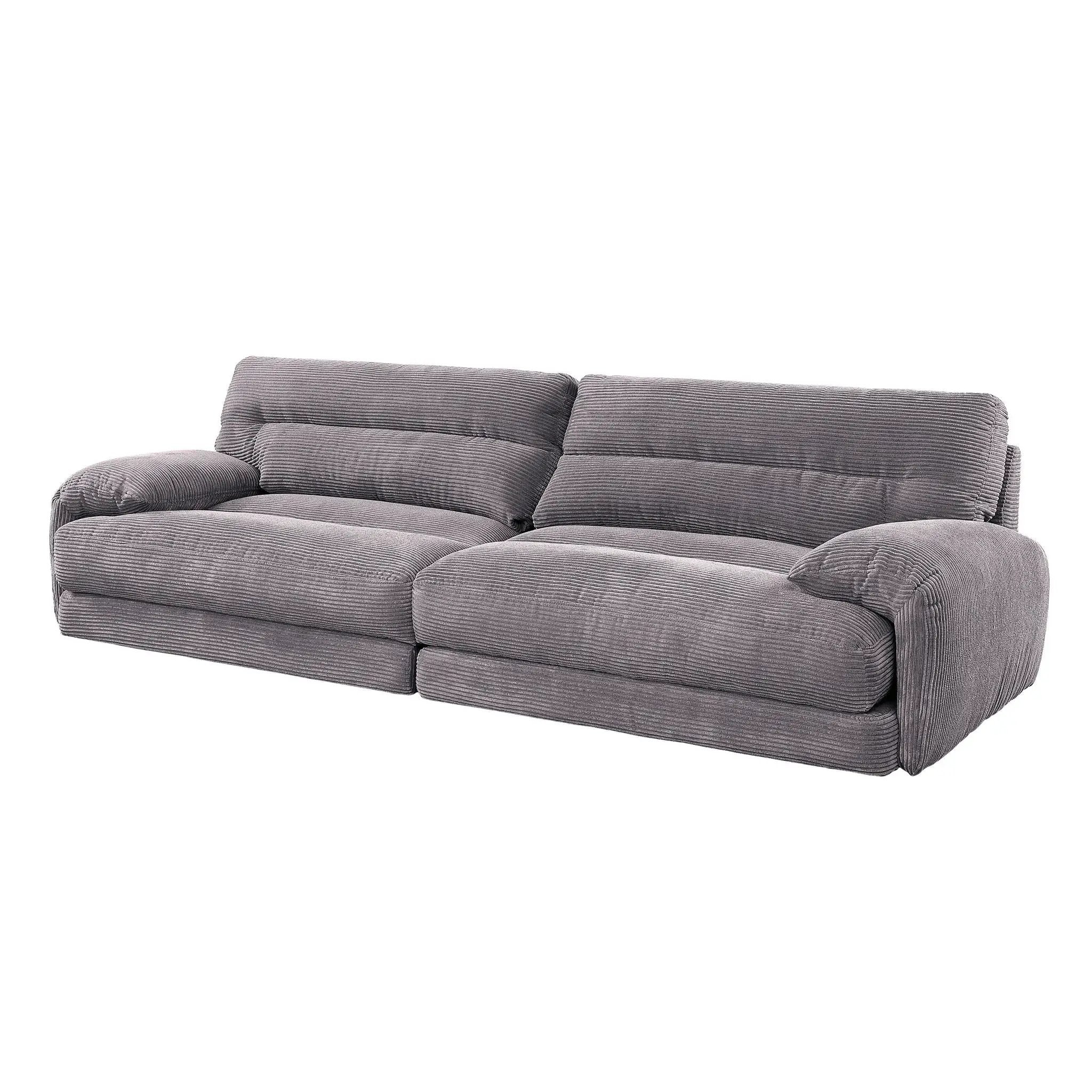 Cadenza - Corduroy 2 Piece Living Room Set - Gray by Unique Piece Furniture
