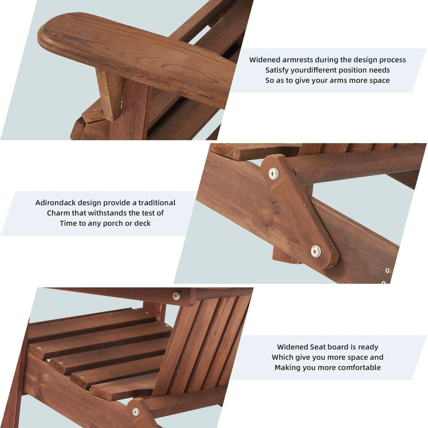 Lounge Patio Chair For Garden Outdoor Wooden Folding Adirondack Chair (Set of 2) Solid Cedar Wood Lounge Patio Chair For Garden by HouseOfZazla