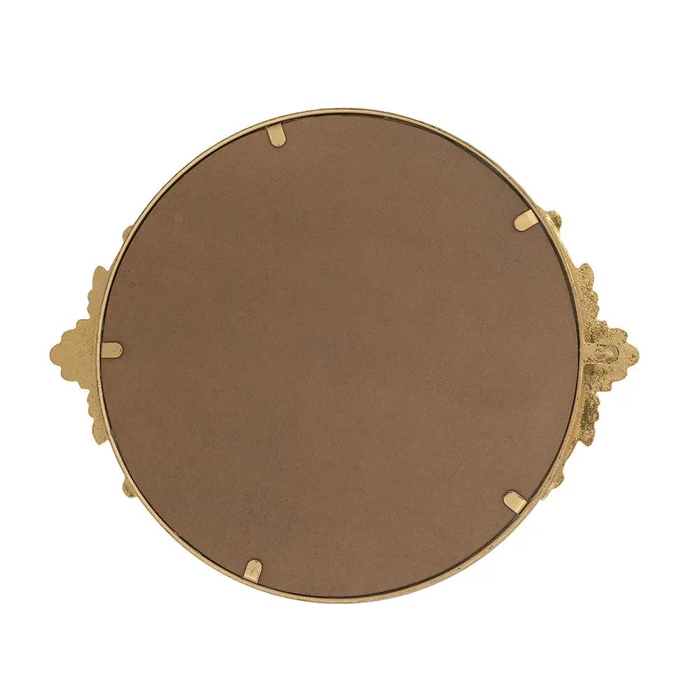 19x16x1" Round Mirror Tray with Gold Leaf Detailing by HouseOfZazla