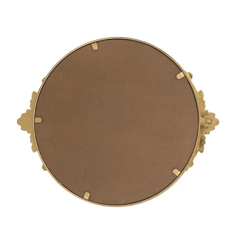 19x16x1" Round Mirror Tray with Gold Leaf Detailing by HouseOfZazla