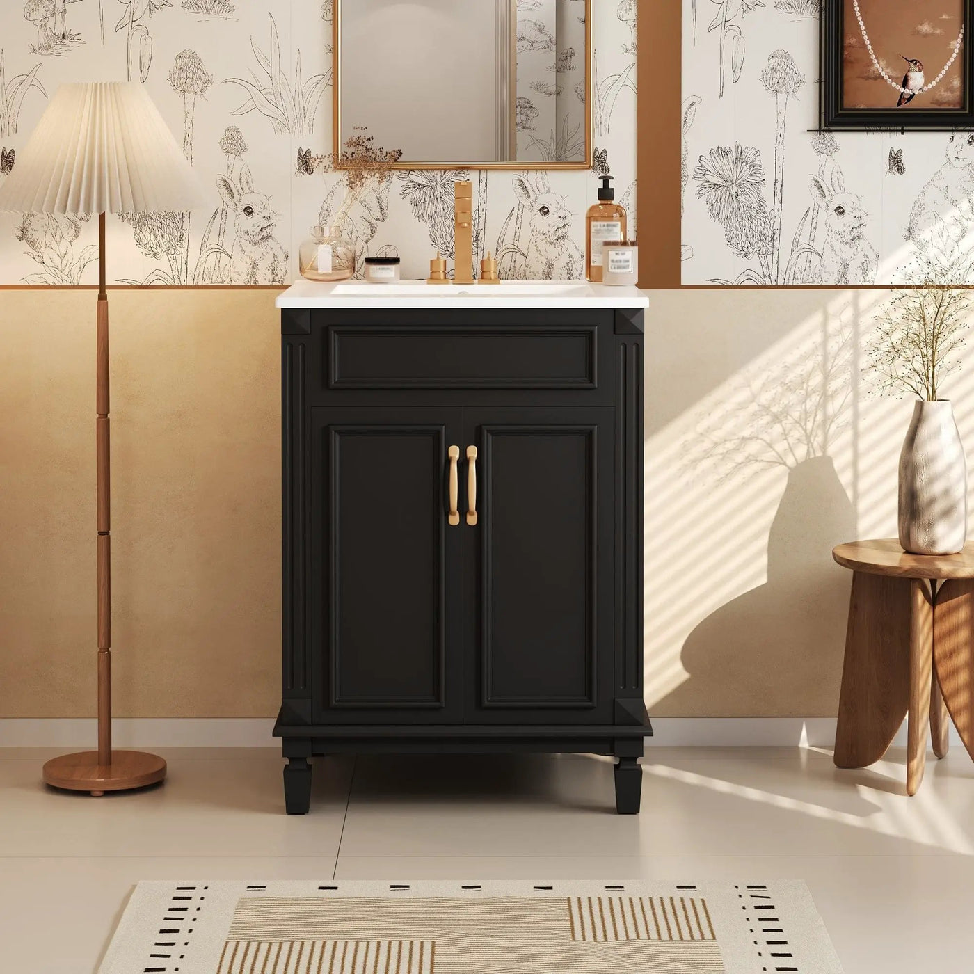 Bathroom Vanity With Top Sink and Soft Closing Doors by HouseOfZazla