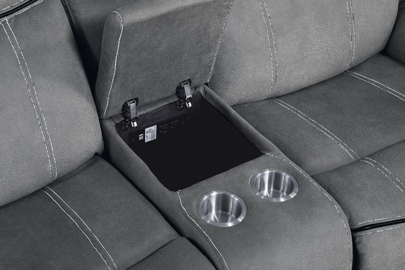 Zubaida - Loveseat w/USB Dock & Console (Glider & Motion) by Unique Piece Furniture