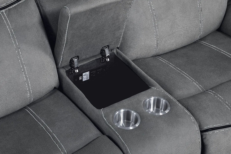 Zubaida - Loveseat w/USB Dock & Console (Glider & Motion) by Unique Piece Furniture