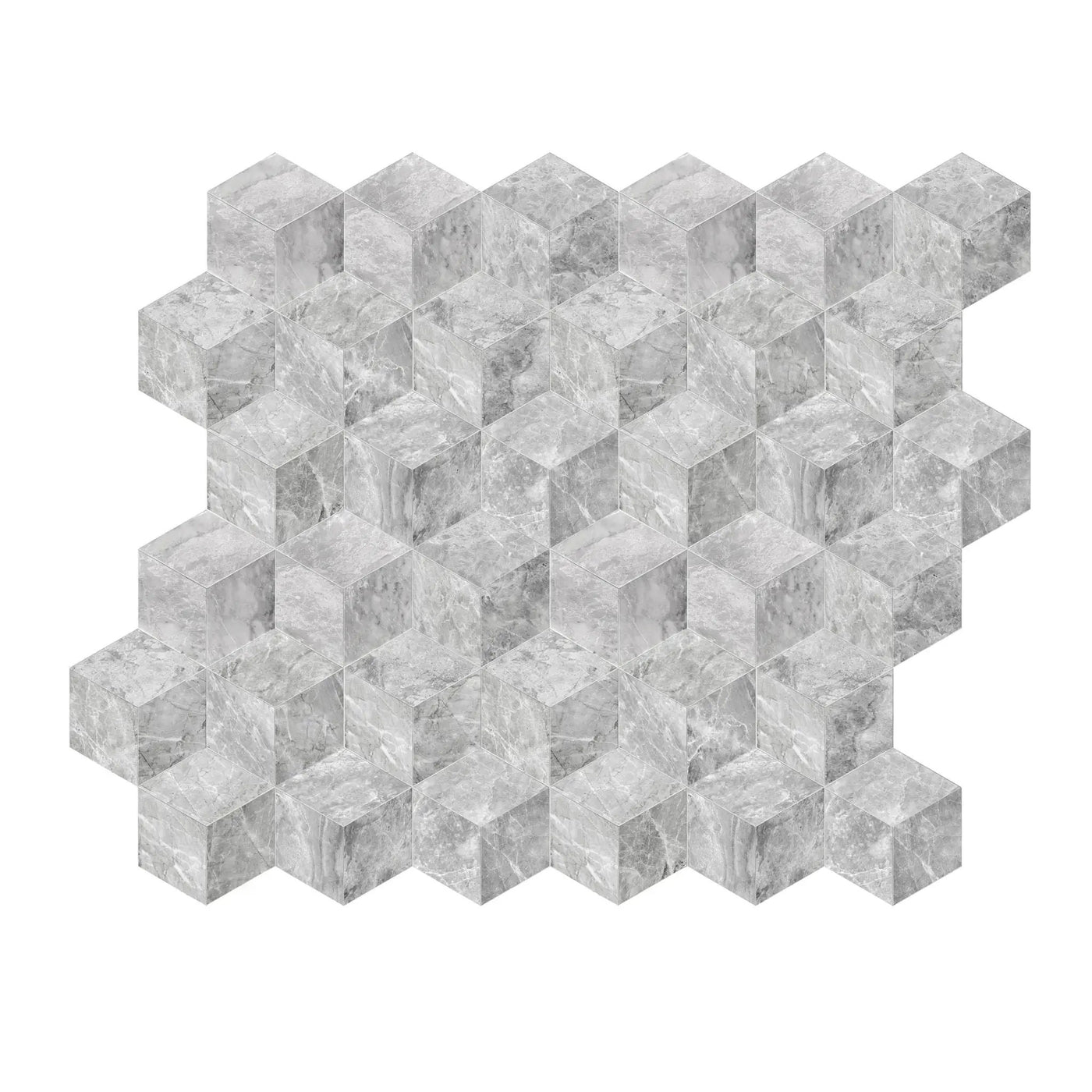 Hexagon Natural Marble Polished Tile For Wall And Floor (Set of 12) by HouseOfZazla