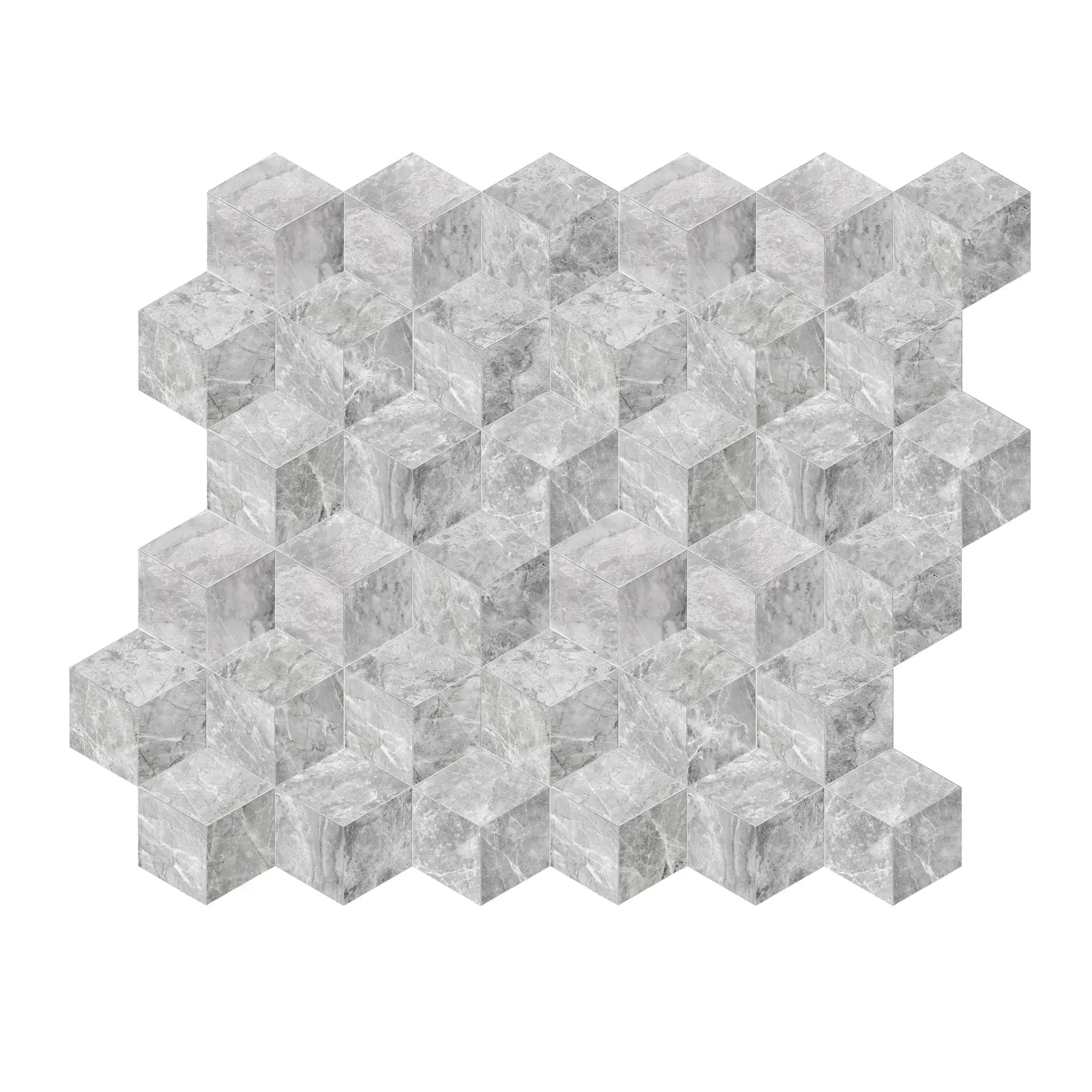 Hexagon Natural Marble Polished Tile For Wall And Floor (Set of 12) by HouseOfZazla