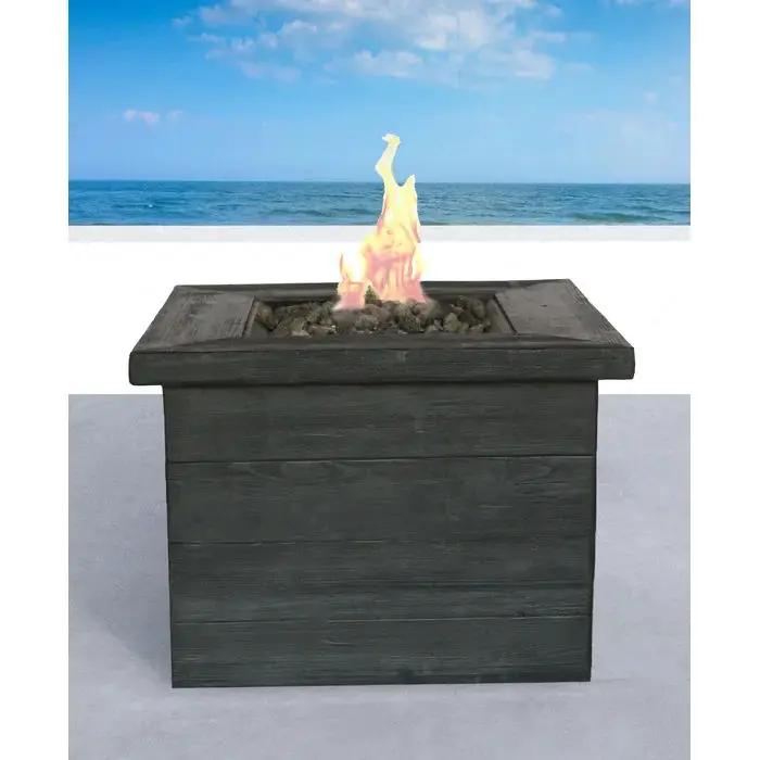 Fibre Reinforced Propane / Natural Gas Fire Pit Table - Charcoal by Unique Piece Furniture