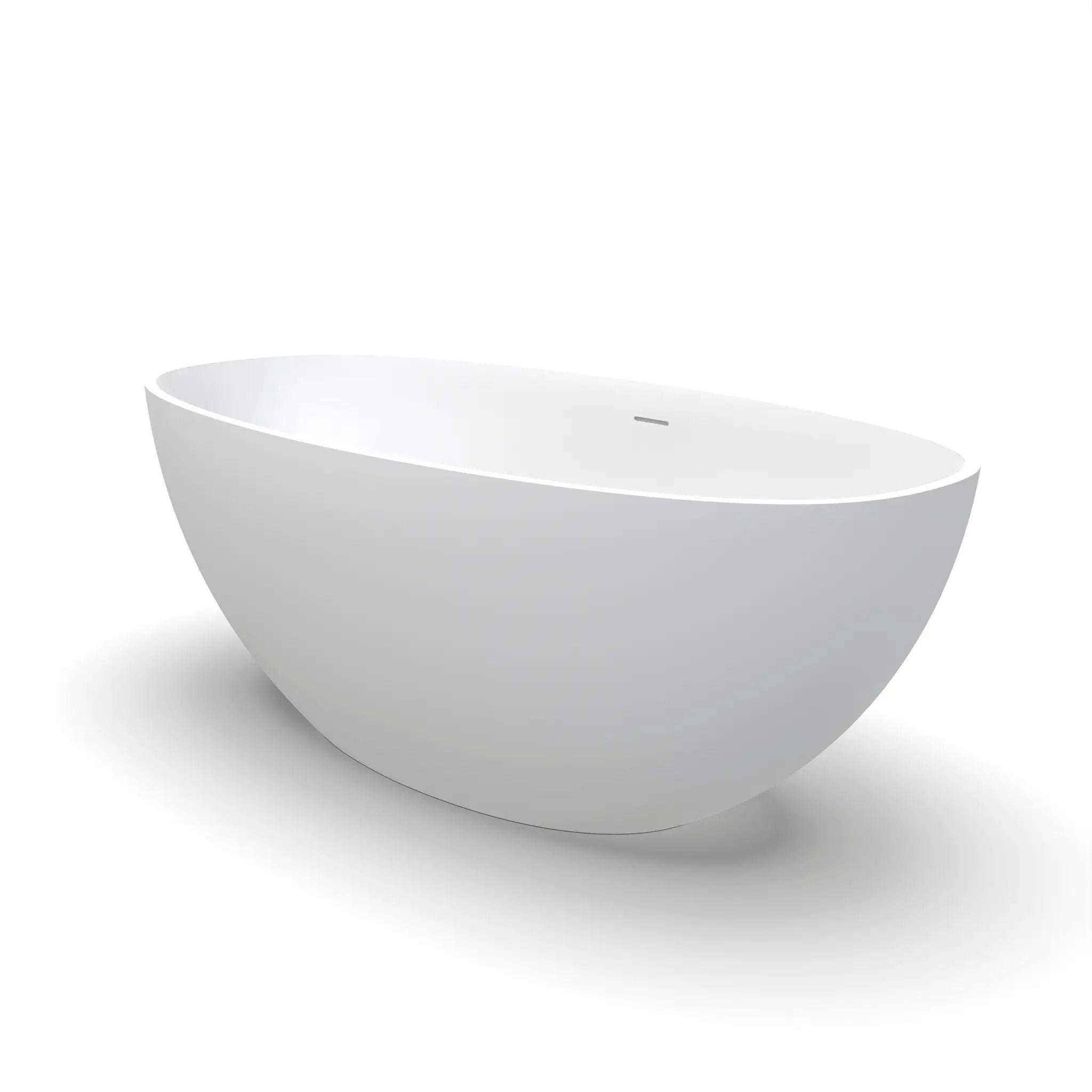 61 Inch Small Size Artificial Stone Solid Surface Freestanding Bathroom Bathtub by HouseOfZazla