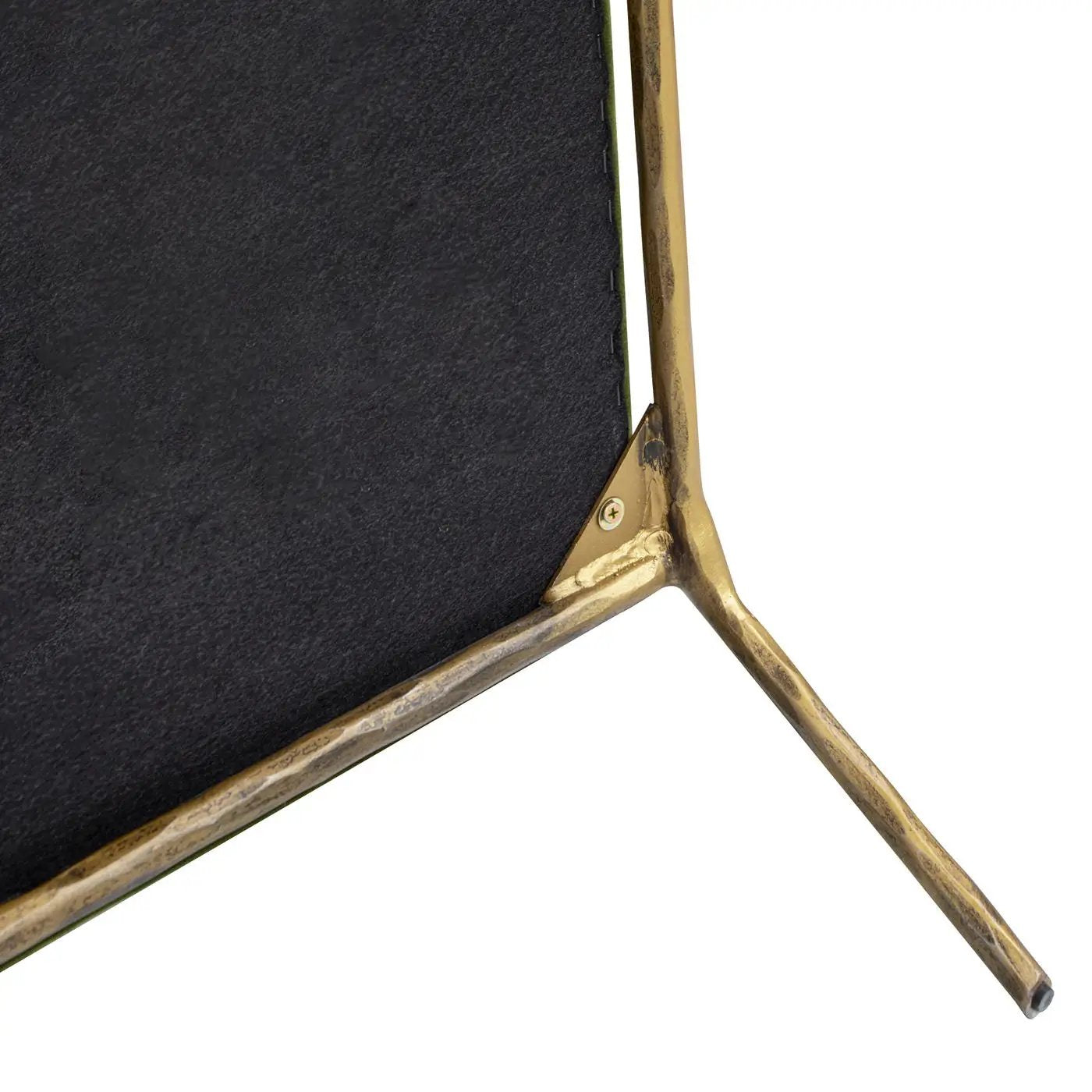 Aerin - Hammered Brass Upholstered Accent Arm Chair by HouseOfZazla
