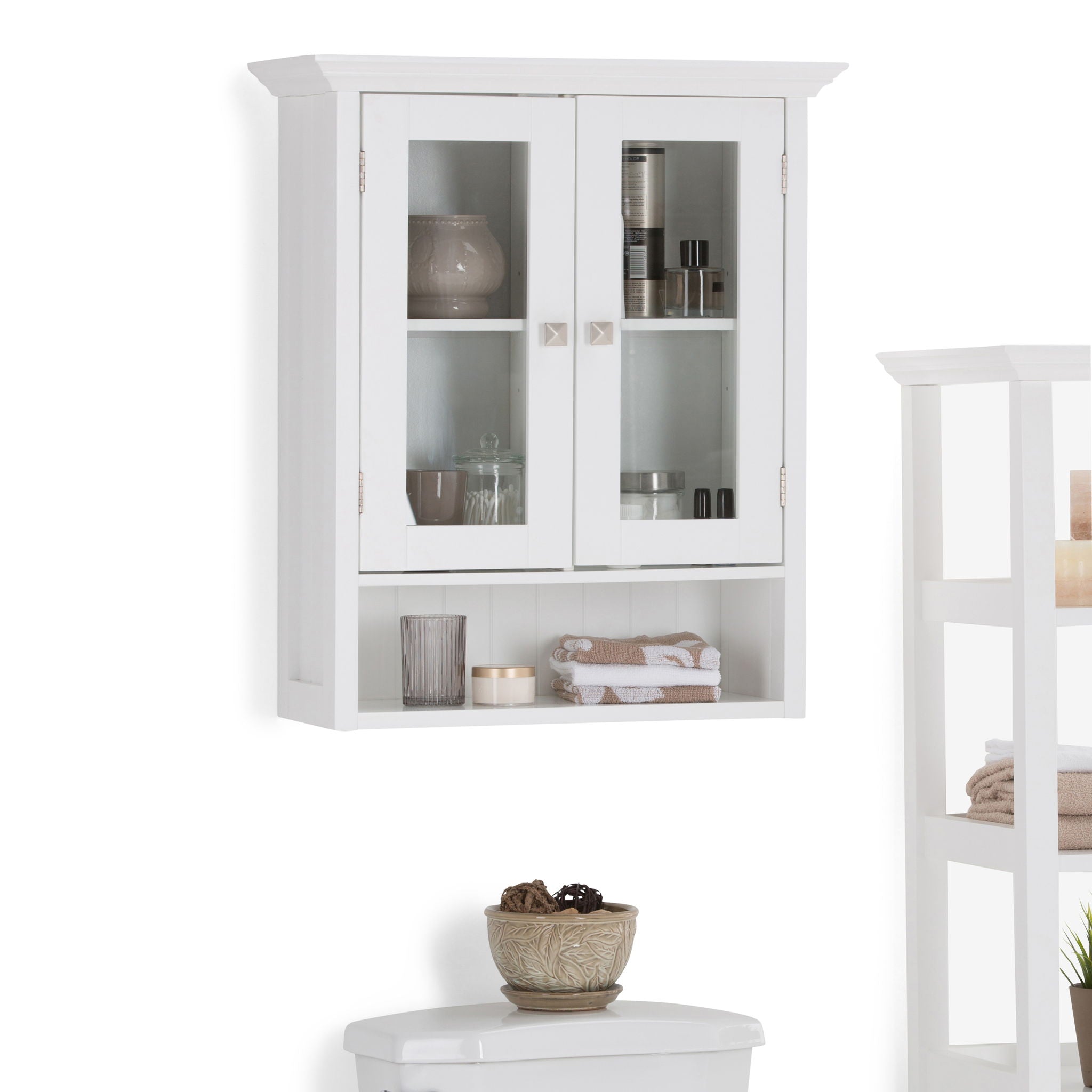 Acadian - Double Door Wall Cabinet - Pure White by HouseOfZazla