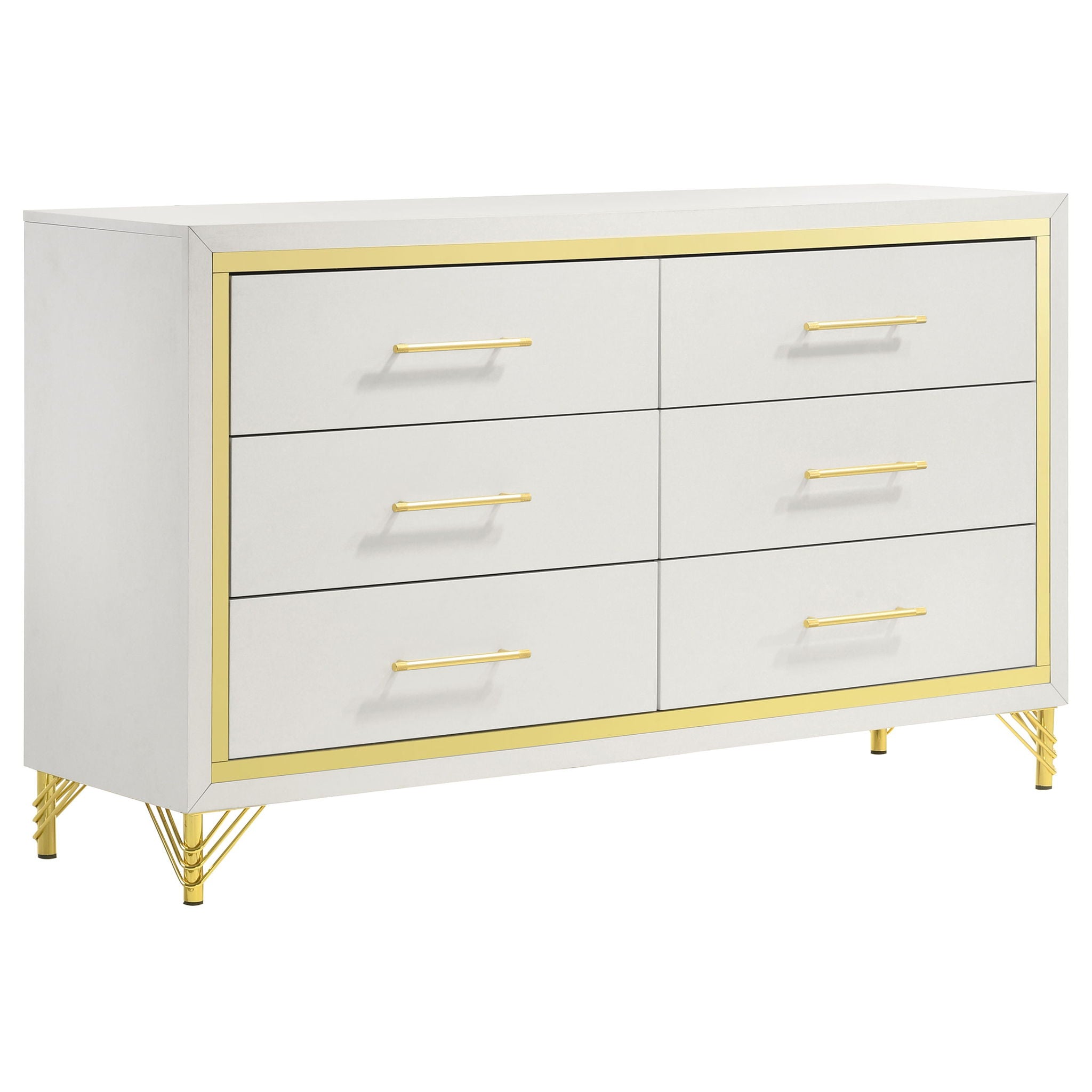 Chesney - 6 Drawer Bedroom Dresser - White by HouseOfZazla