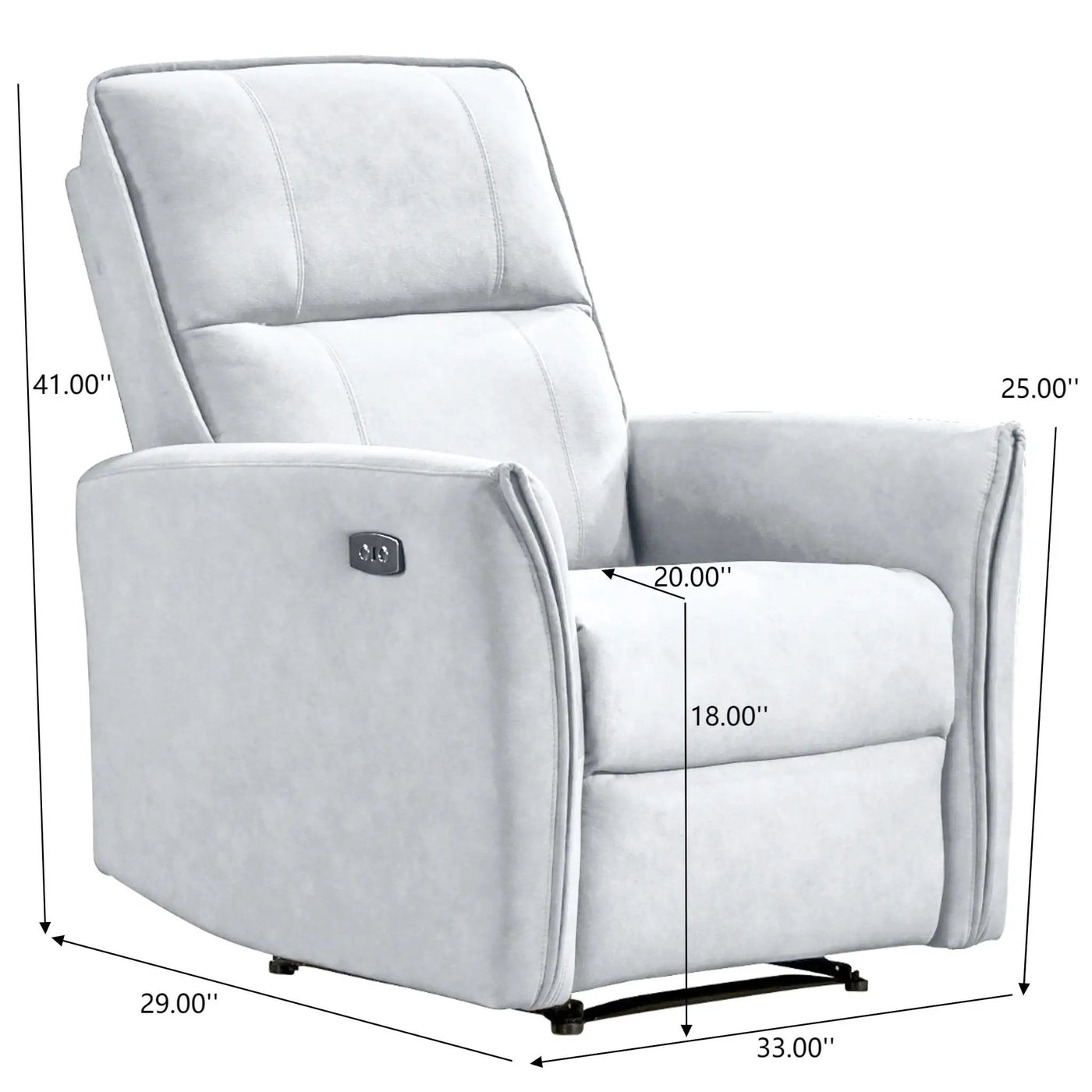 Asheville - Suede Recliner Chair by HouseOfZazla