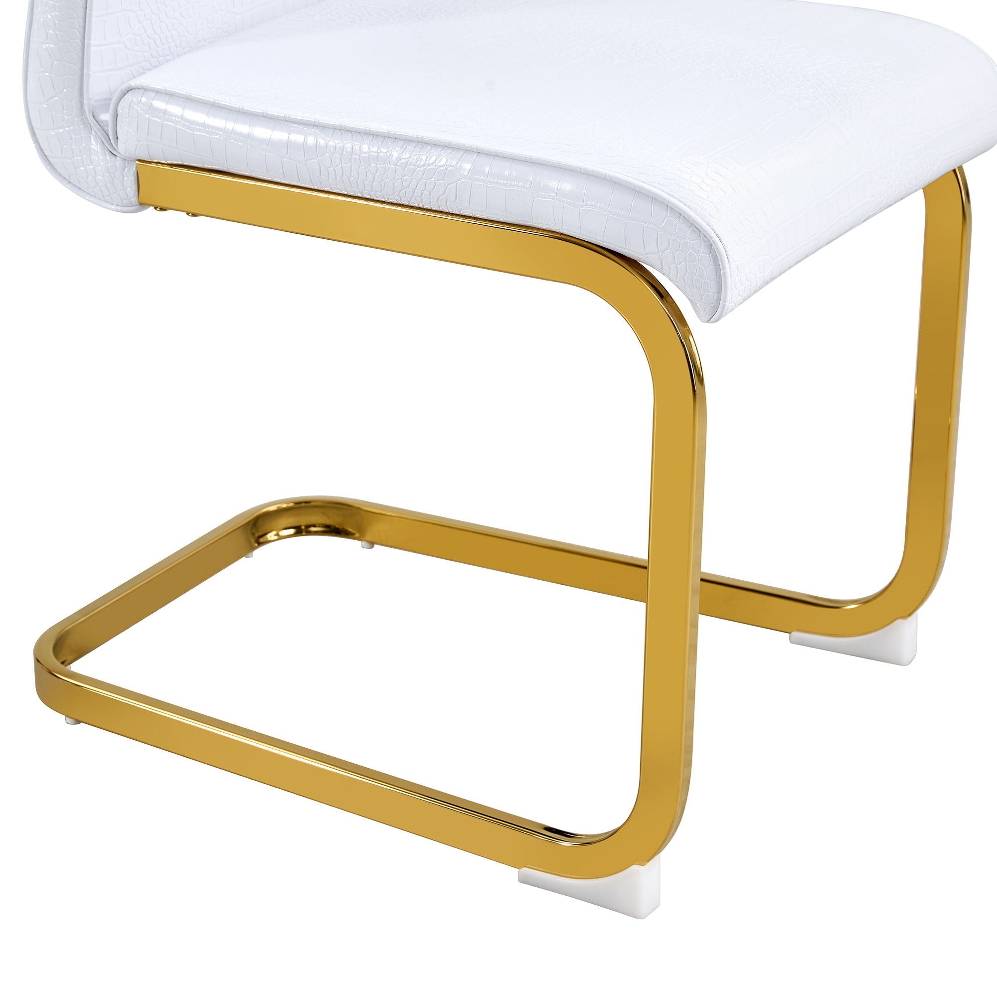 Elegant Design Alligator Skin Upholstered Dining Chairs