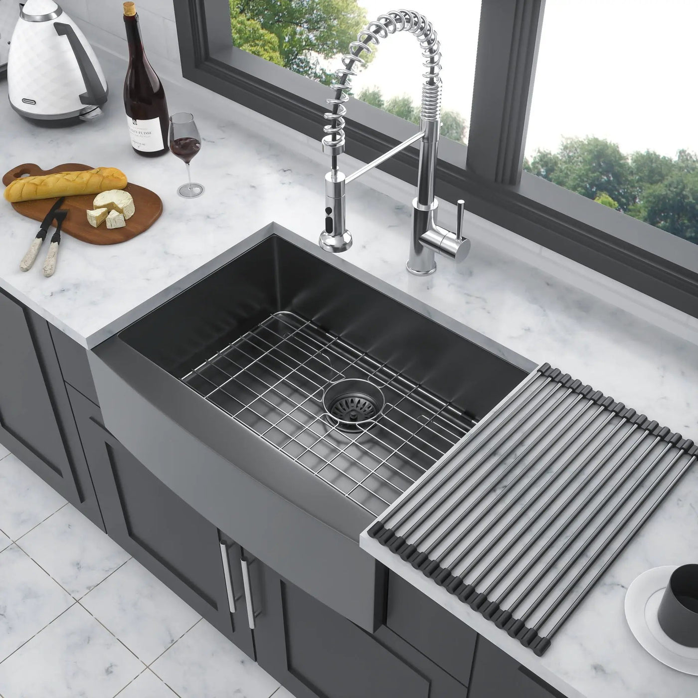 Farmhouse Kitchen Sink, Stainless Steel, Apron Front by HouseOfZazla