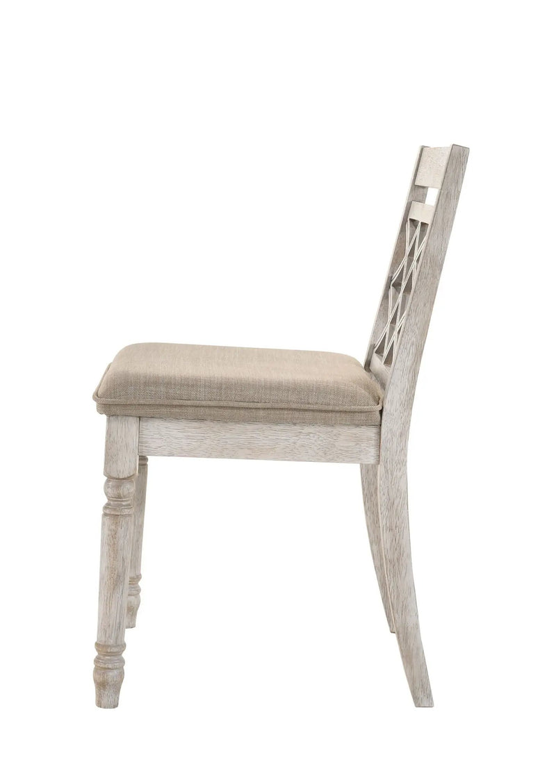 Havanna - Wide Chair With Cushion (Set of 2) - Off White by HouseOfZazla