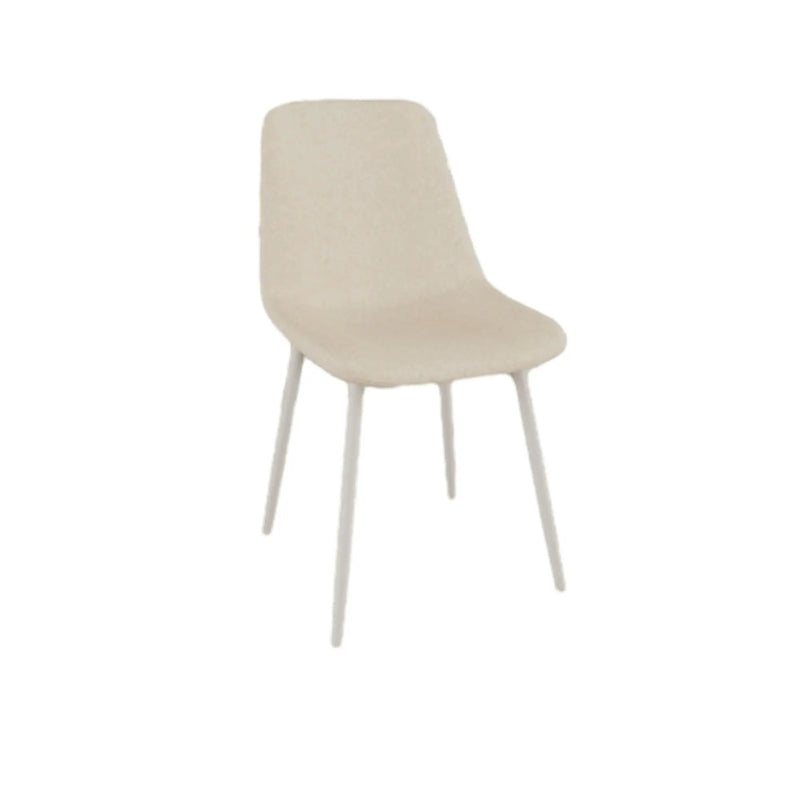 Modern Kitchen Dining Chairs (Set of 4) With Linen Padding And Sturdy Metal Legs - Beige by Unique Piece Furniture
