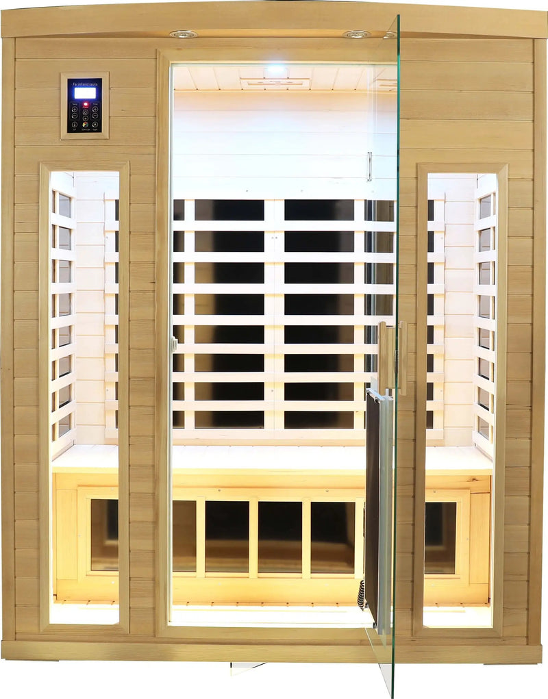 Low EMF Three person Far infrared sauna room (Front & Rear) by HouseOfZazla