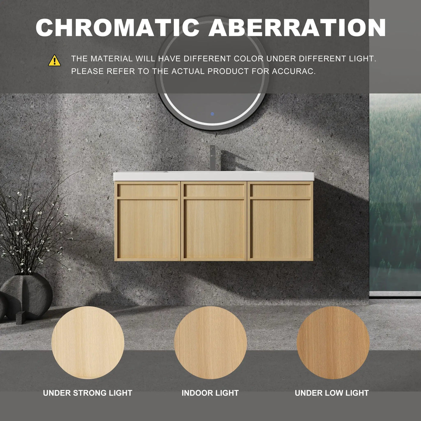 Wall-Mounted Bathroom Vanity With Resin Sink And Soft Closing Doors by HouseOfZazla