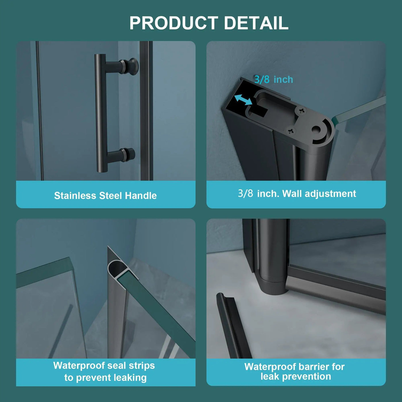 Fold Frameless Shower Door With Tempered Glass by HouseOfZazla