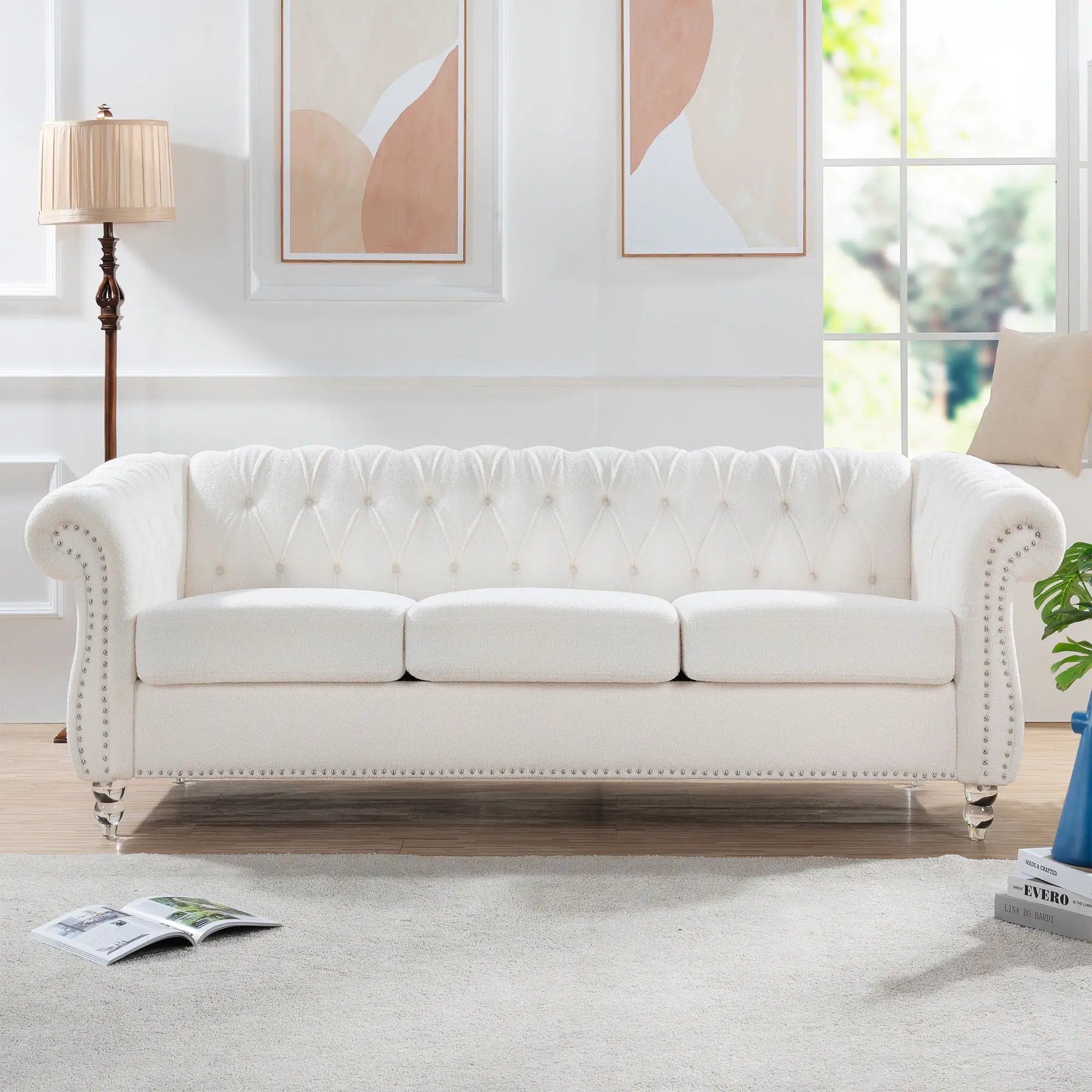 Rolled Arm Chesterfield 3 Seater Sofa by Unique Piece Furniture