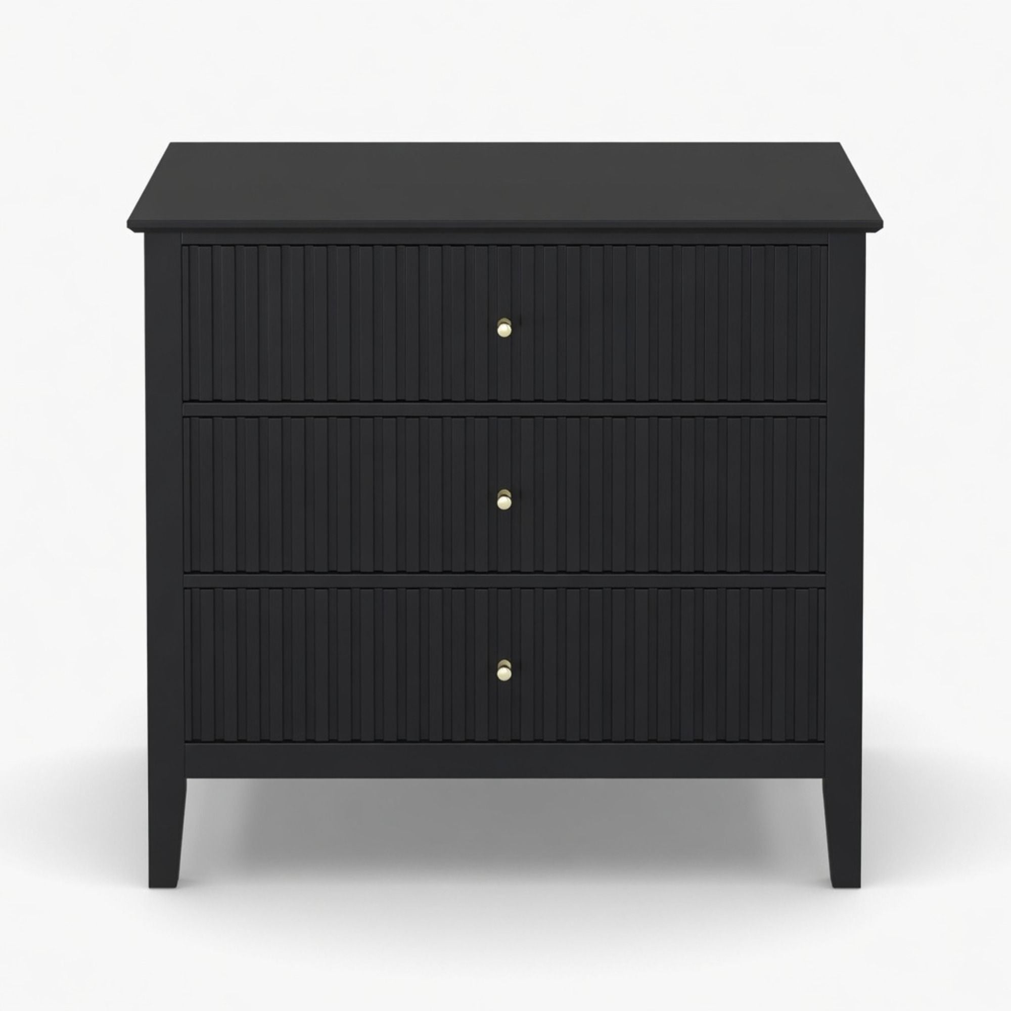 Fluted 3 Drawer Nightstand With Soft Close Slides by HouseOfZazla
