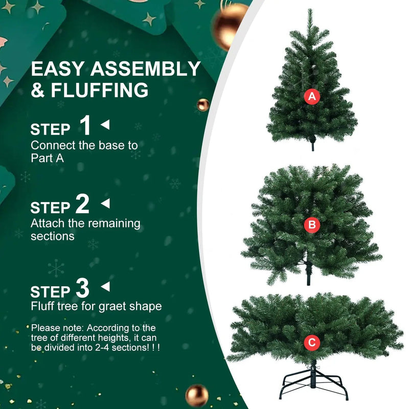 7ft Christmas Tree with Memory Wire, 1064 Tips by HouseOfZazla