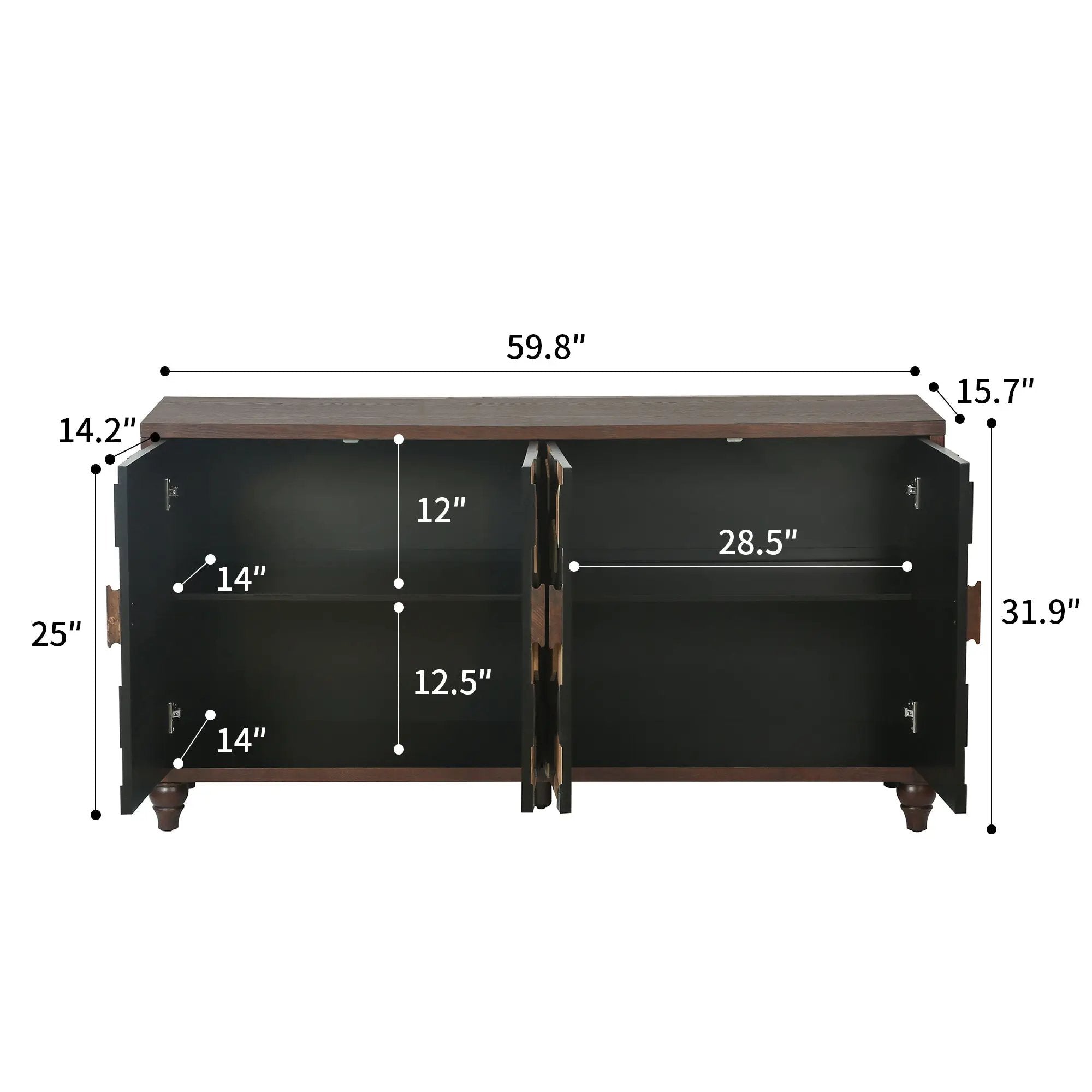 59.8" Sideboard With Honeycomb Pattern by HouseOfZazla