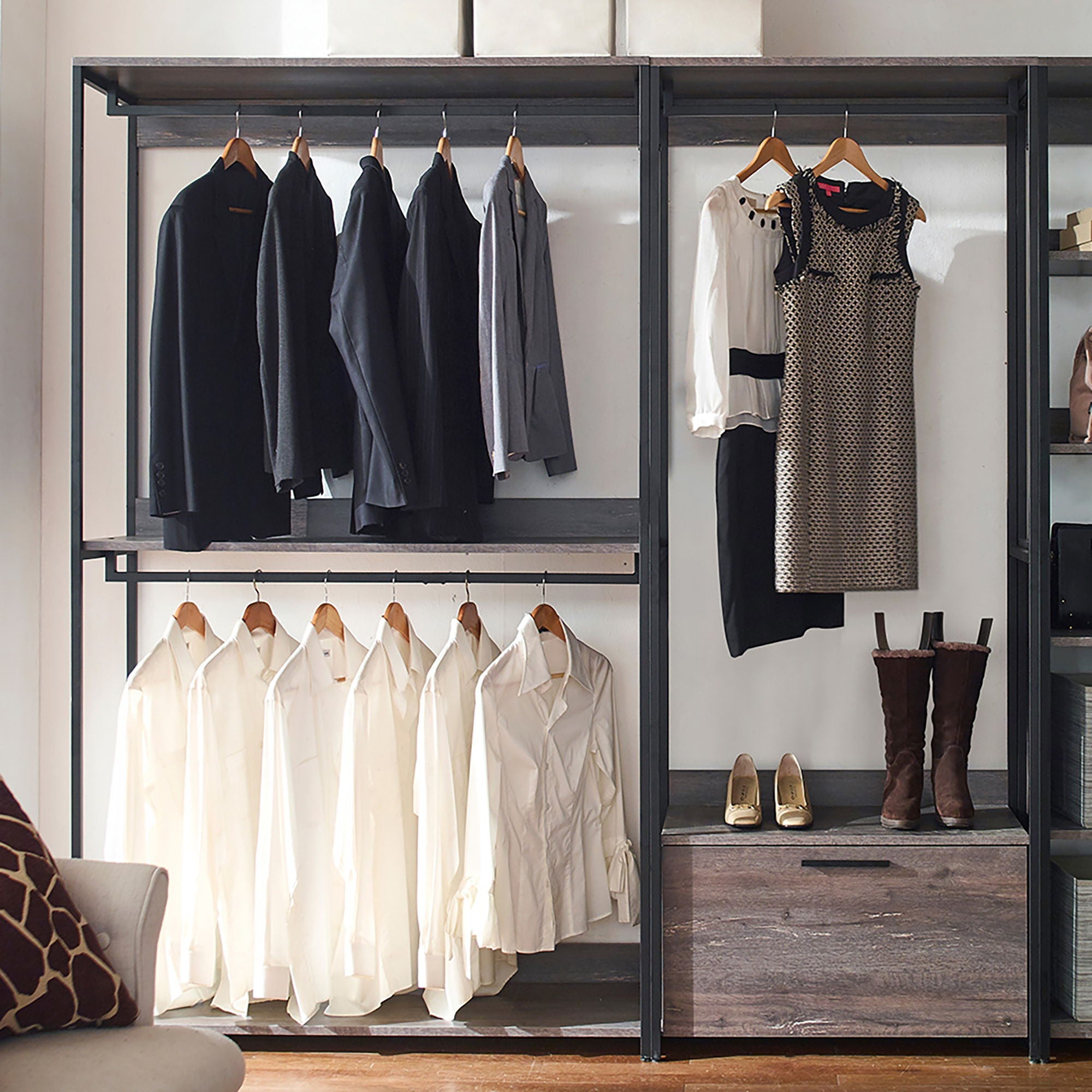 Monica - Walk-In Closet System, Modular Design - Rustic by HouseOfZazla