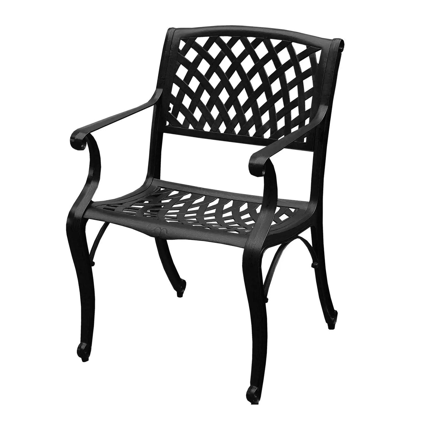 Outdoor Aluminum 5pc Round Patio Dining Set with Four Chairs by Sharicks