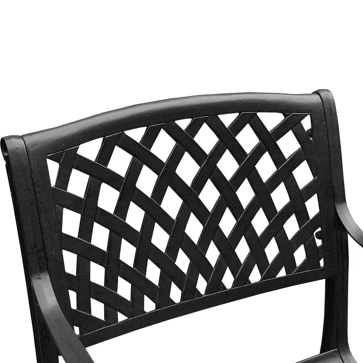 Outdoor Aluminum 5pc Round Patio Dining Set with Four Chairs by Sharicks