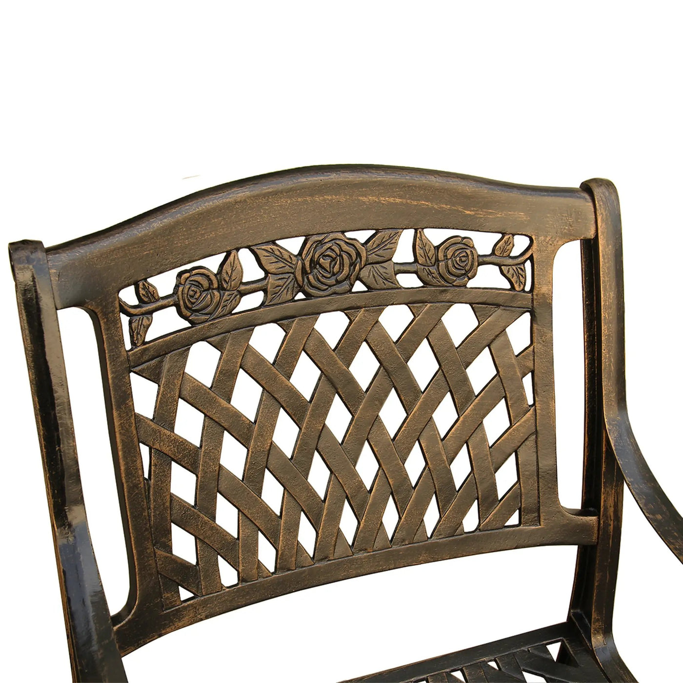Outdoor Aluminum 5pc Round Patio Dining Set with Four Chairs by Sharicks