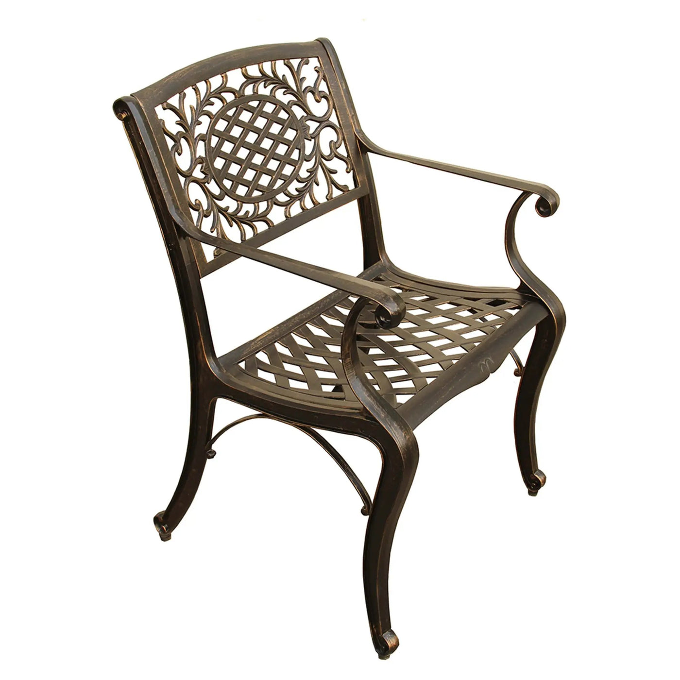 Outdoor Aluminum 5pc Round Patio Dining Set with Four Chairs by Sharicks