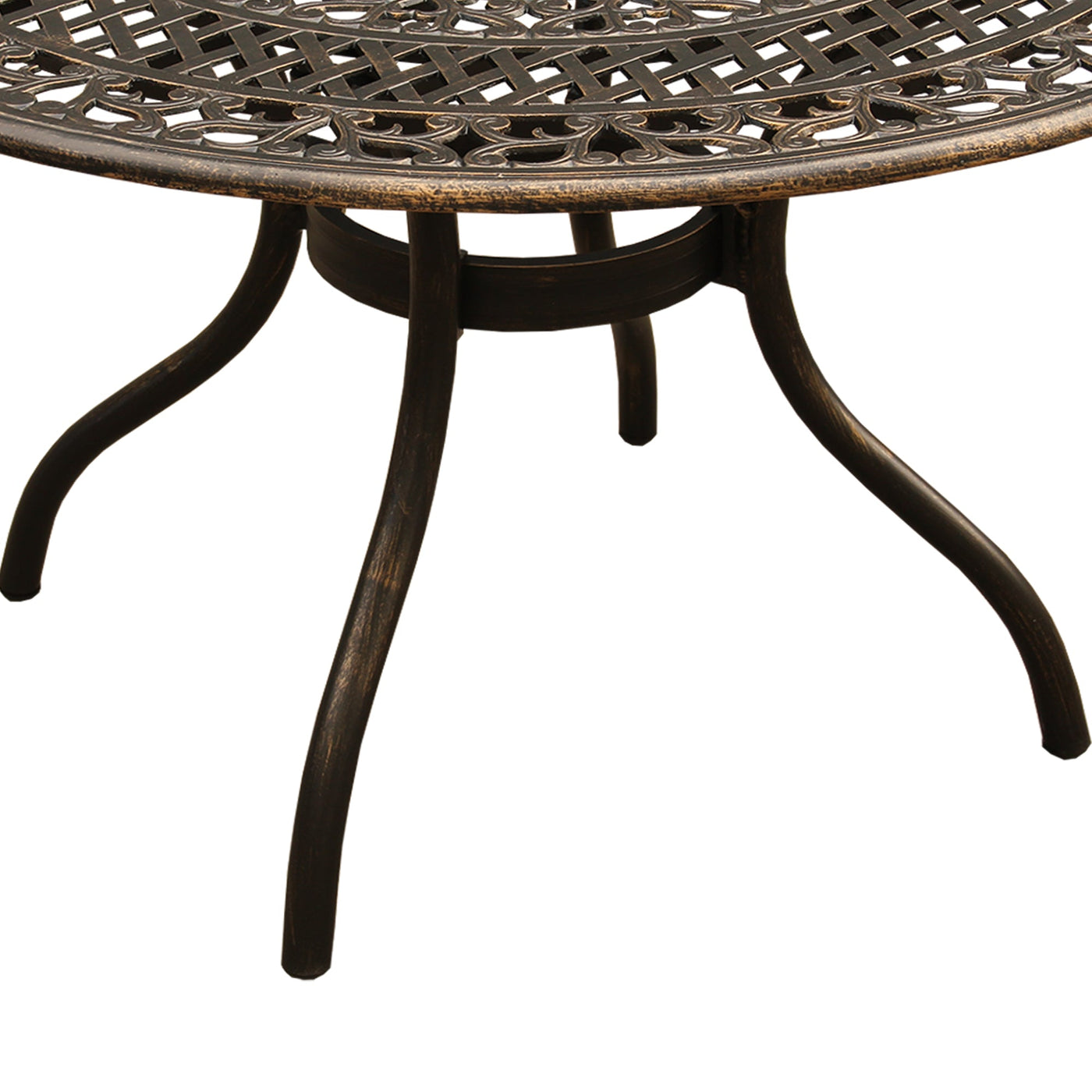 Ornate Outdoor Elegant Aluminum 48-in Round Patio Dining Table by Sharicks