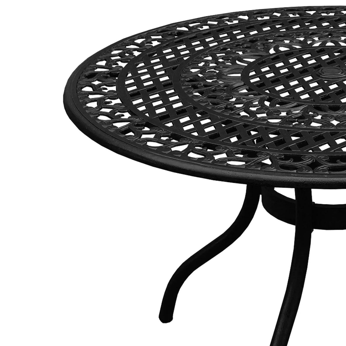 Ornate Outdoor Elegant Aluminum 48-in Round Patio Dining Table by Sharicks