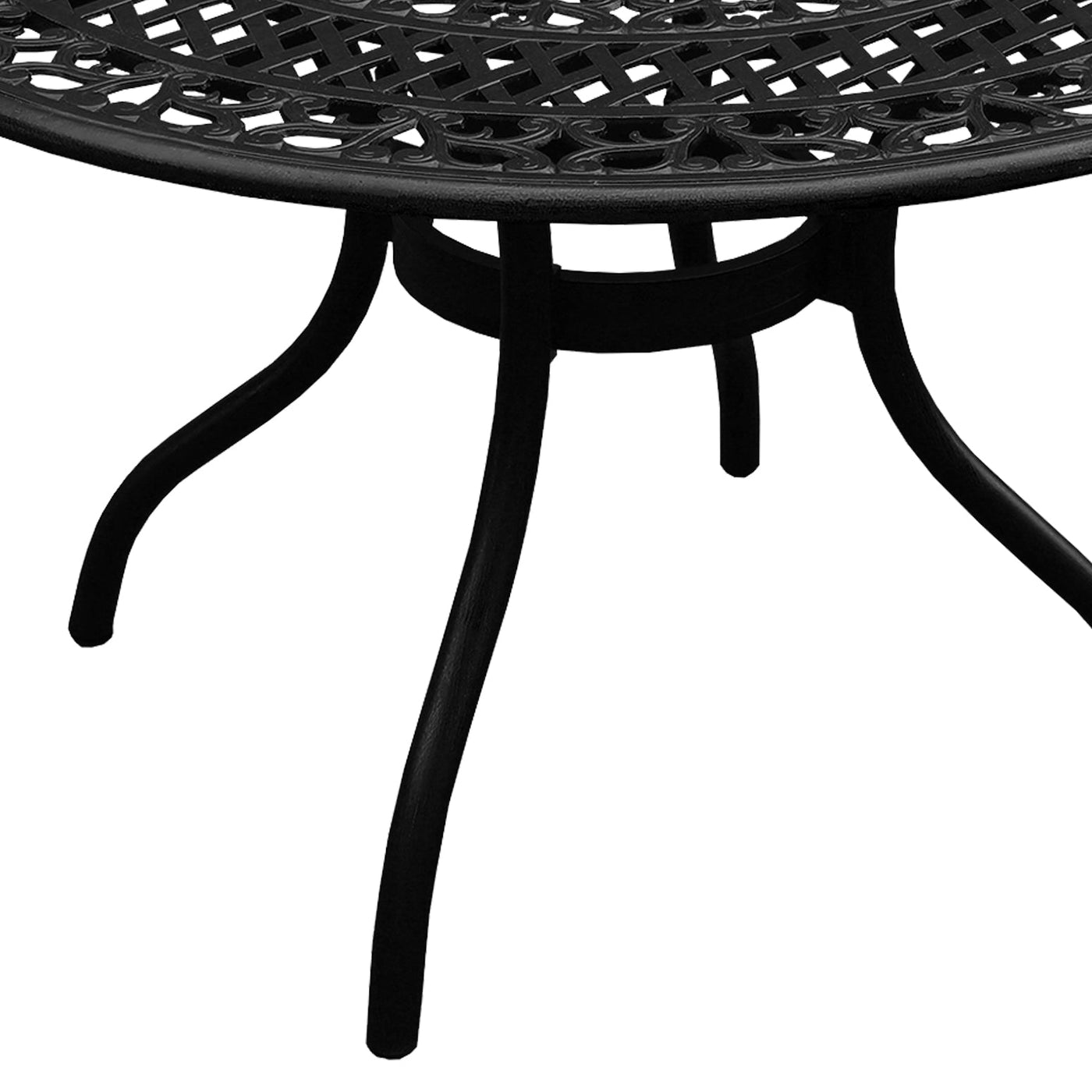 Ornate Outdoor Elegant Aluminum 48-in Round Patio Dining Table by Sharicks