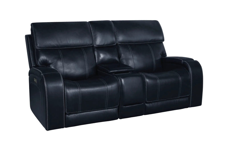 Glenwood - Power Console Loveseat-Recliner With Power And Power Headrest And Lumbar (Layflat) by Unique Piece Furniture