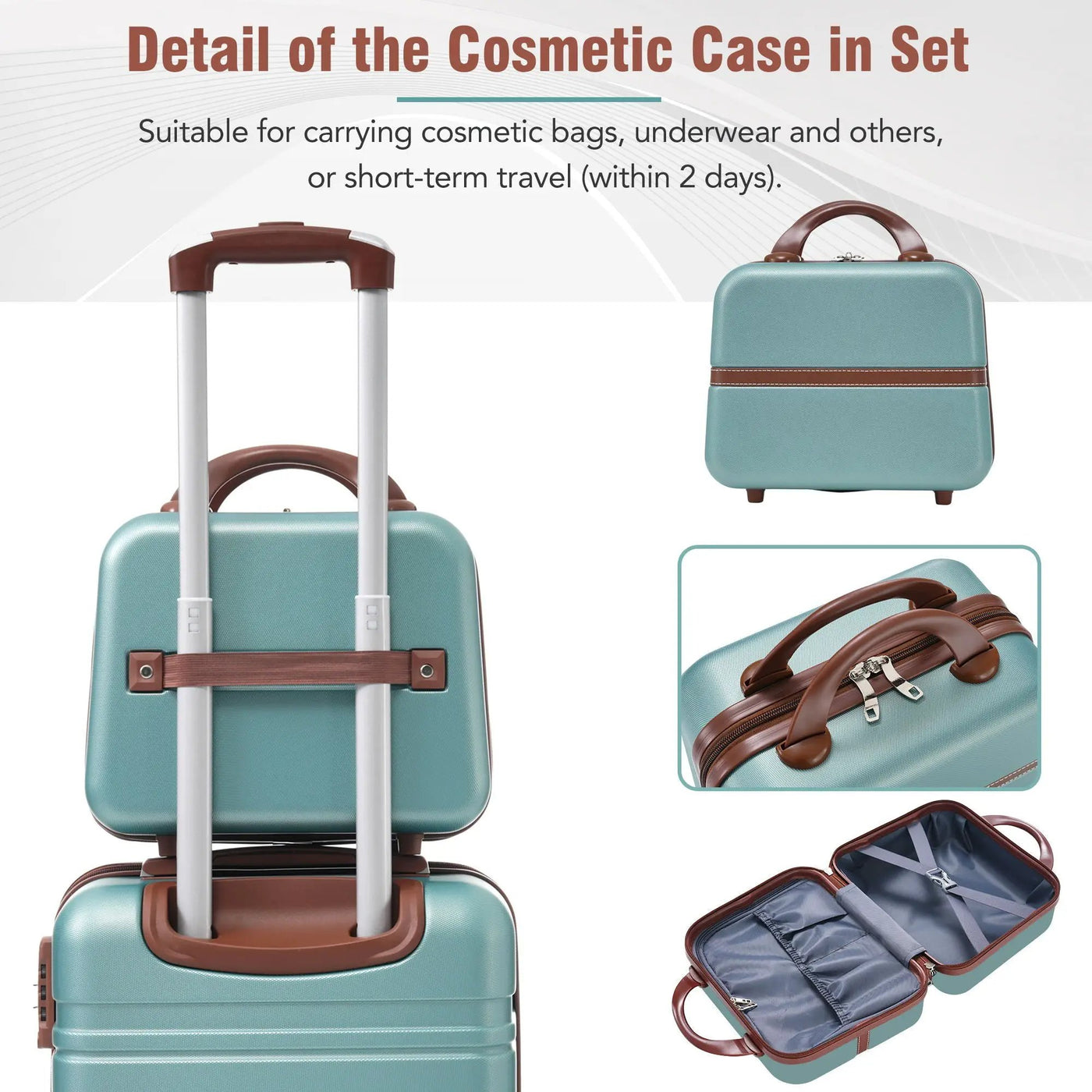 Hardshell Luggage Sets 3 Pieces 20" / 28" Luggages And Cosmetic Case Spinner Suitcase With Tsa Lock Lightweight by HouseOfZazla